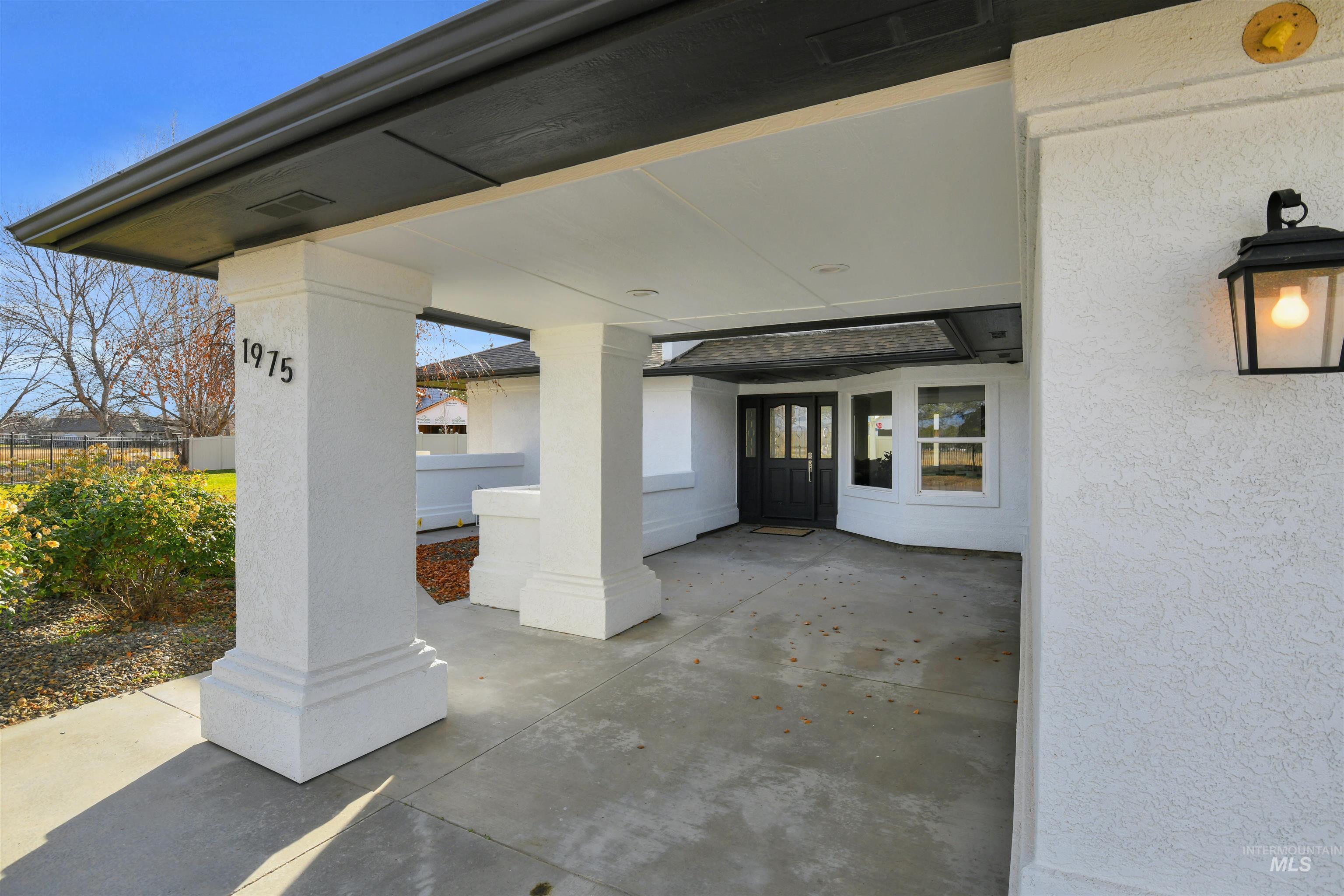 View of covered porch