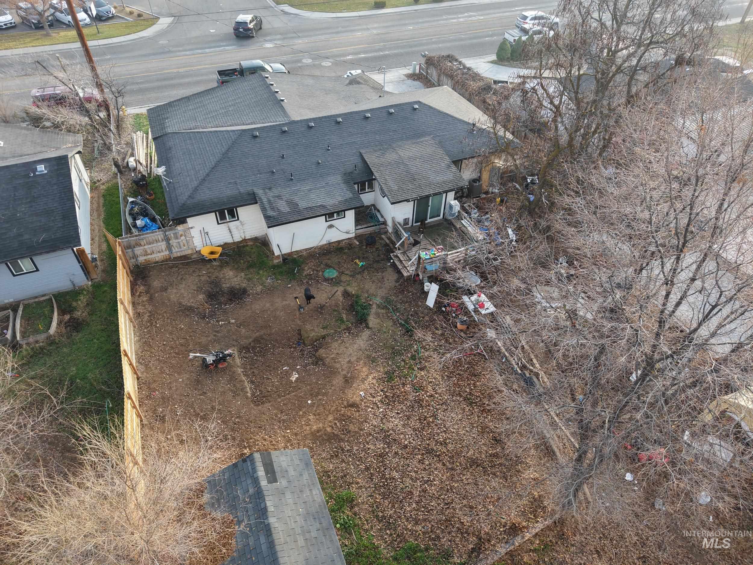 View from above of property