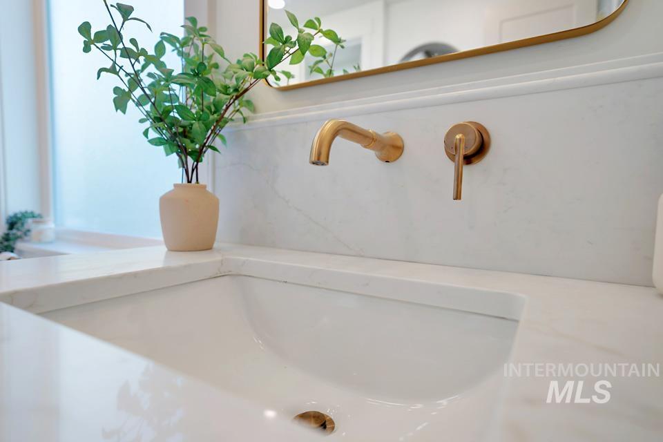 Bathroom view of a sink