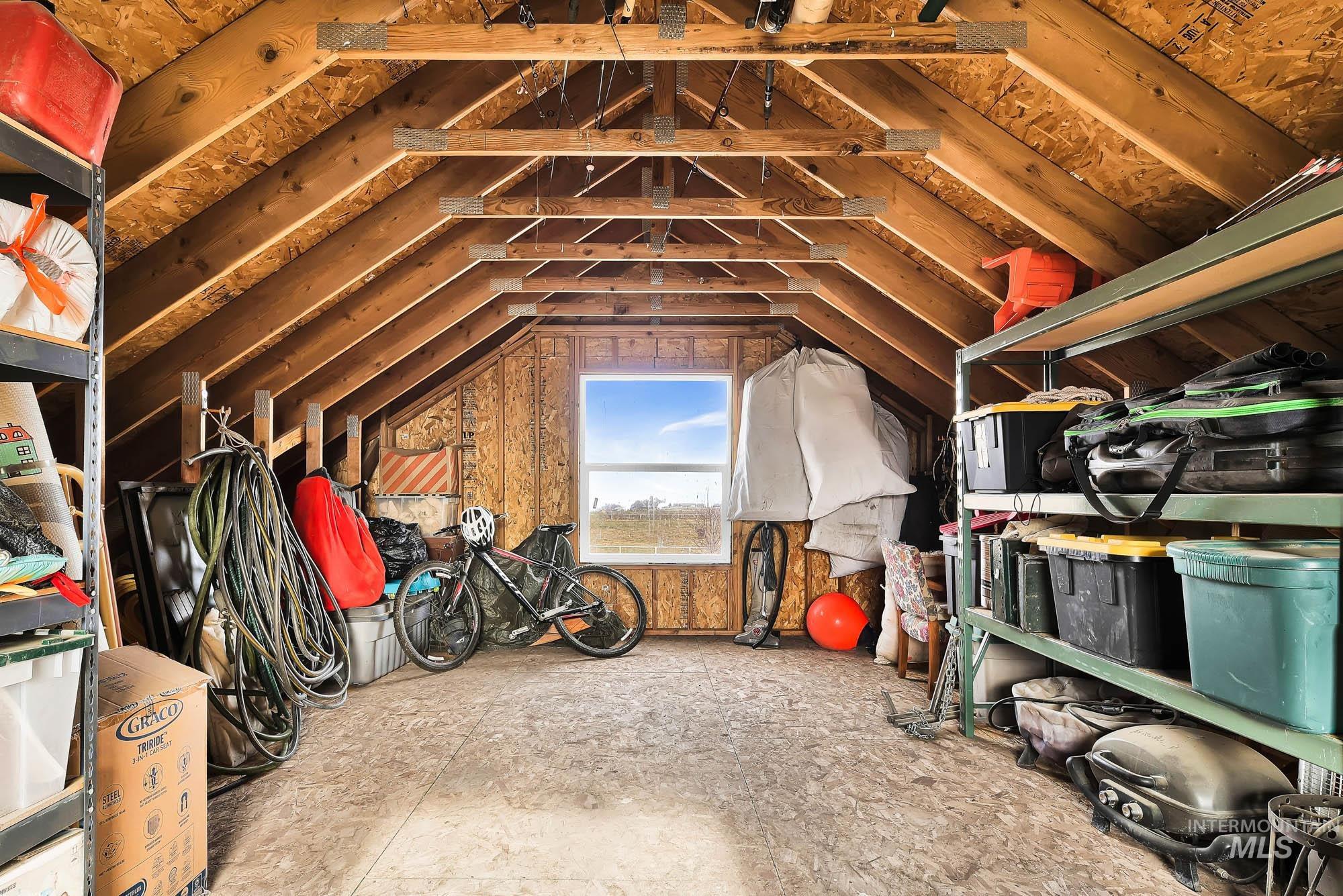 View of upper storage in shop/ Loft