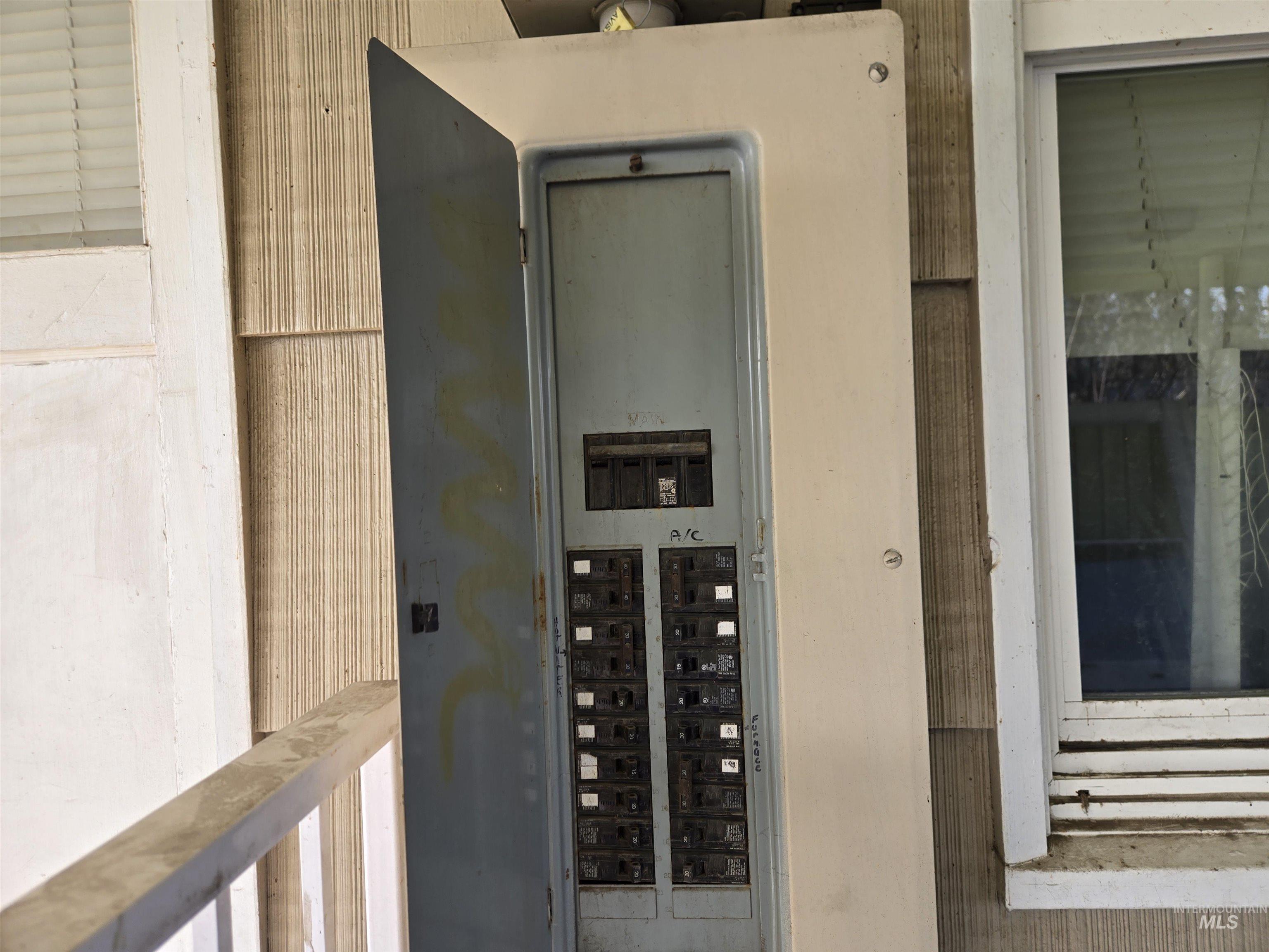 Utility room with electric panel