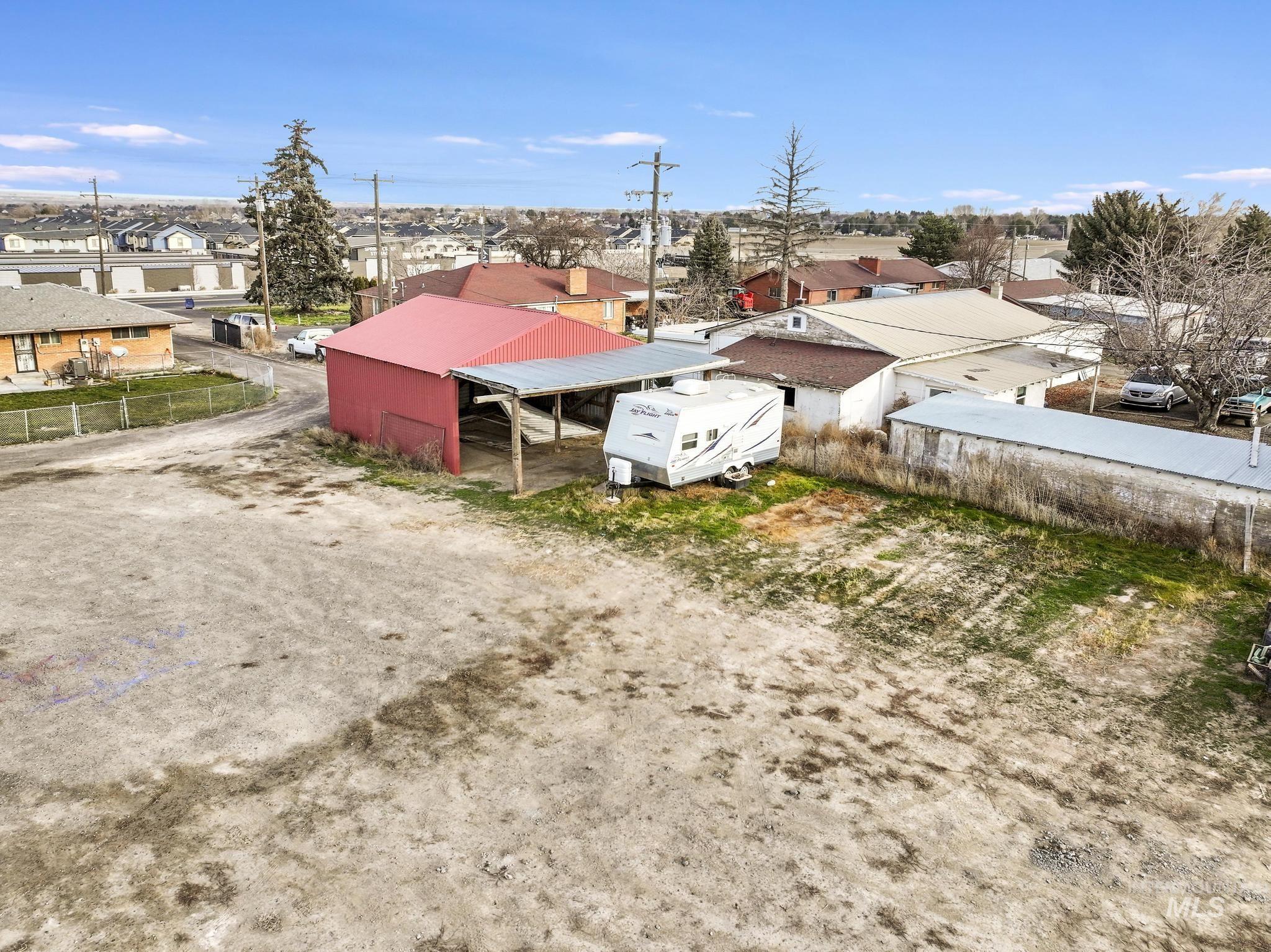 Aerial view of residential area