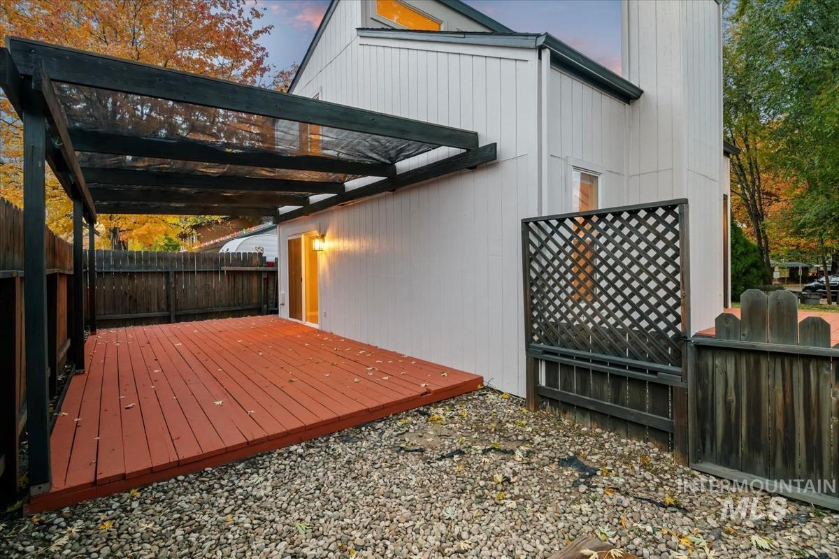 View of wooden terrace