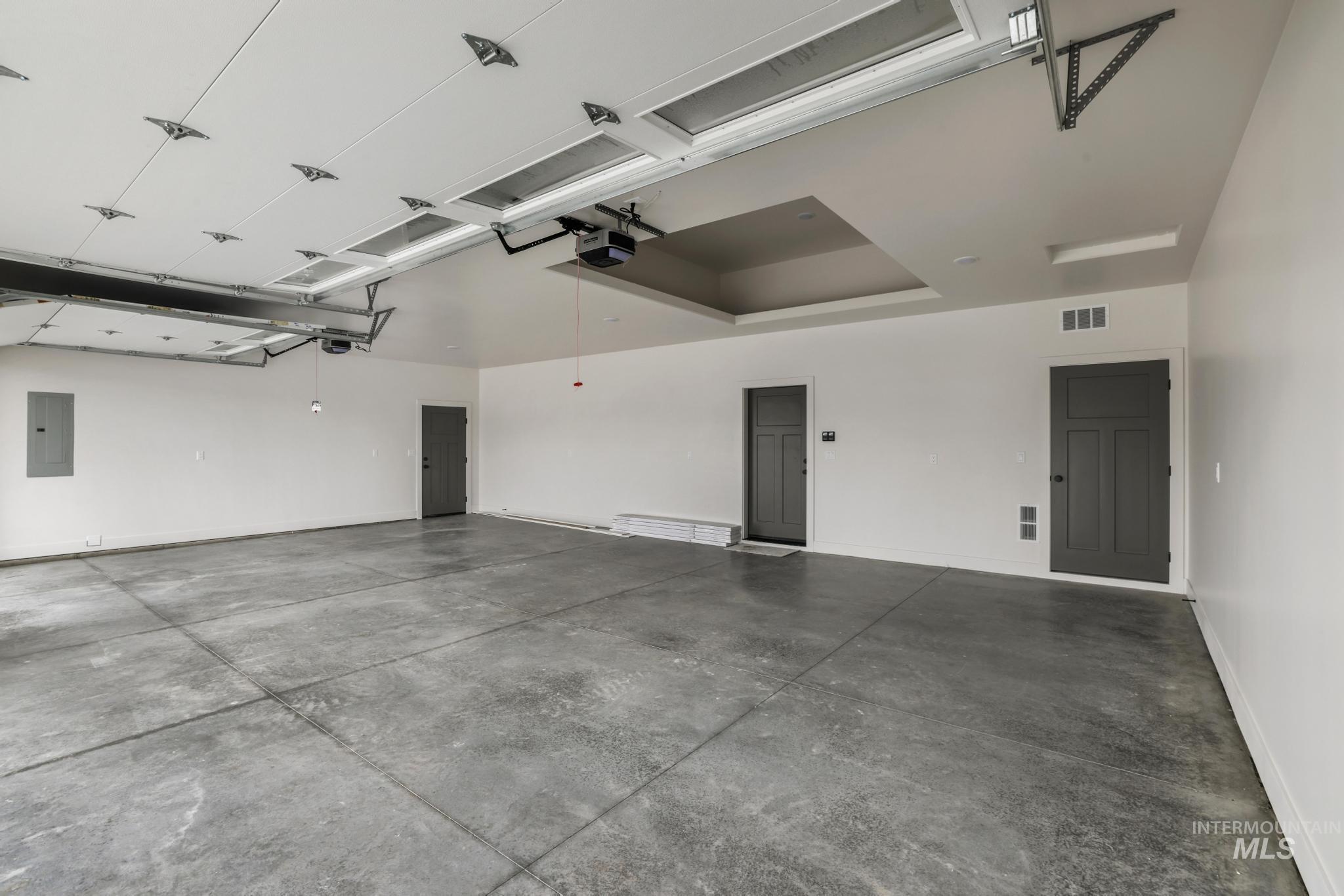 Garage with electric panel