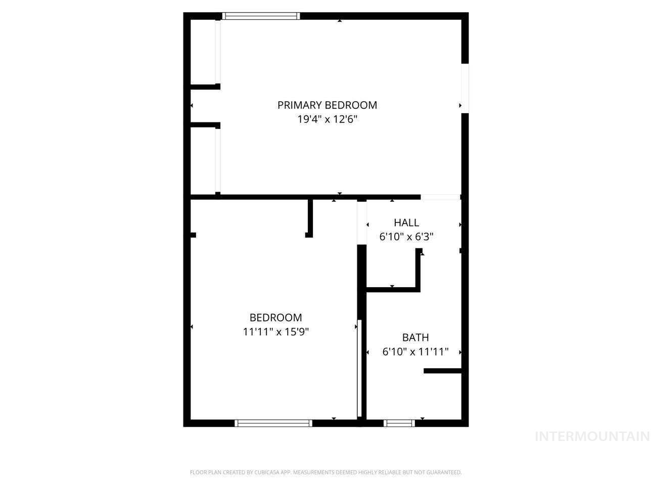View of property floor plan of detached dwelling.