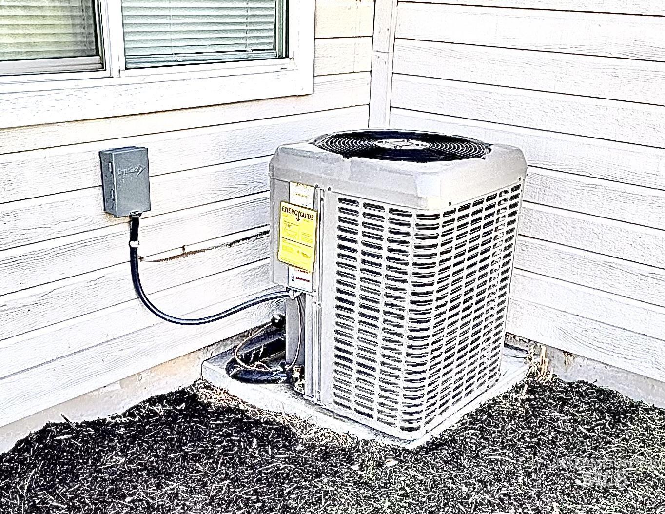 Exterior view of a central air condition unit