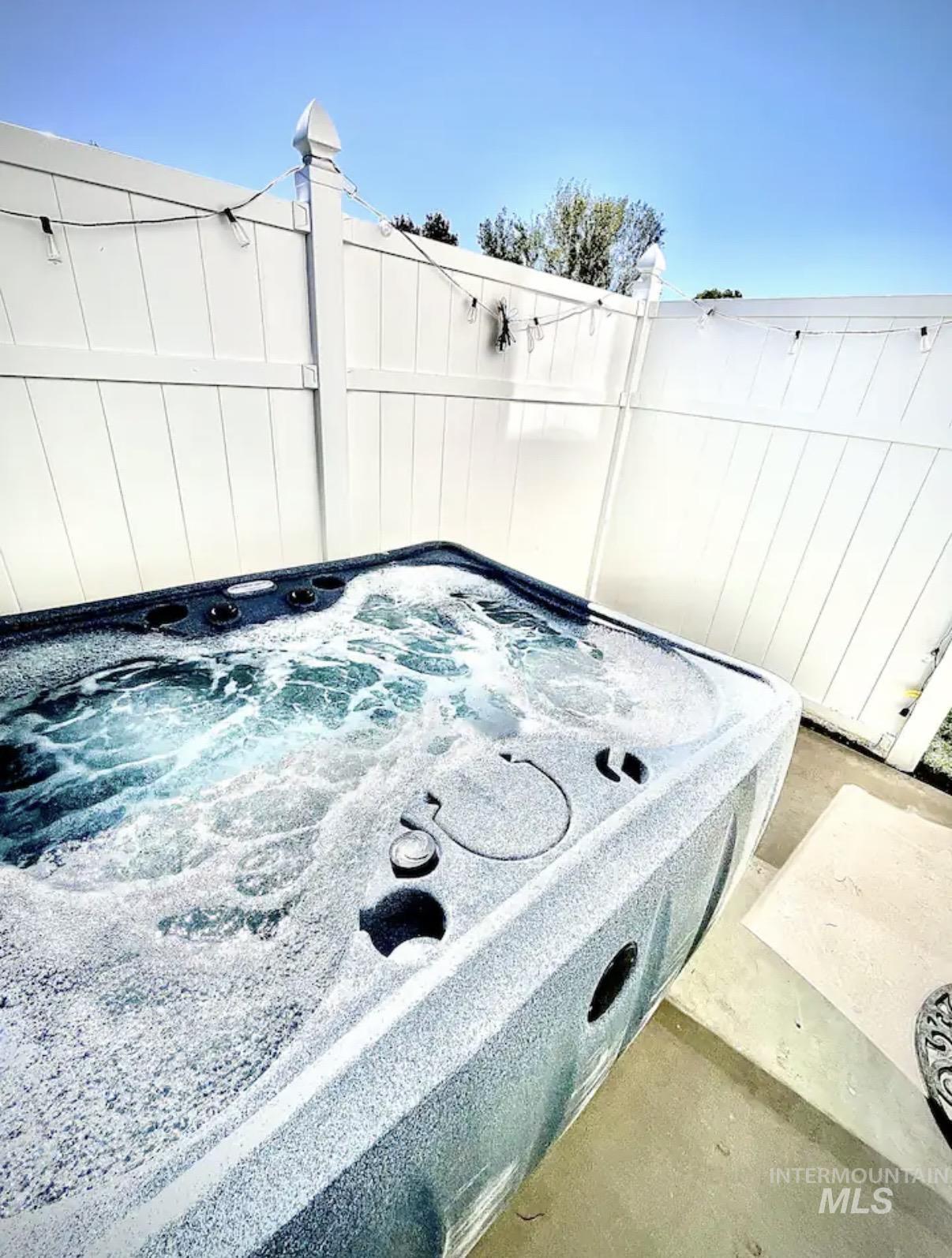 Exterior view of a hot tub