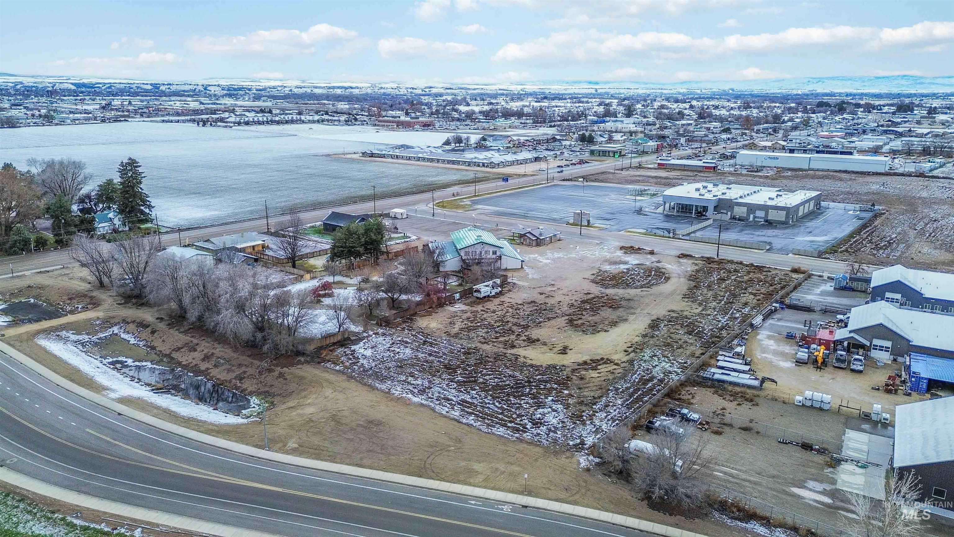 Drone / aerial view of industrial structures