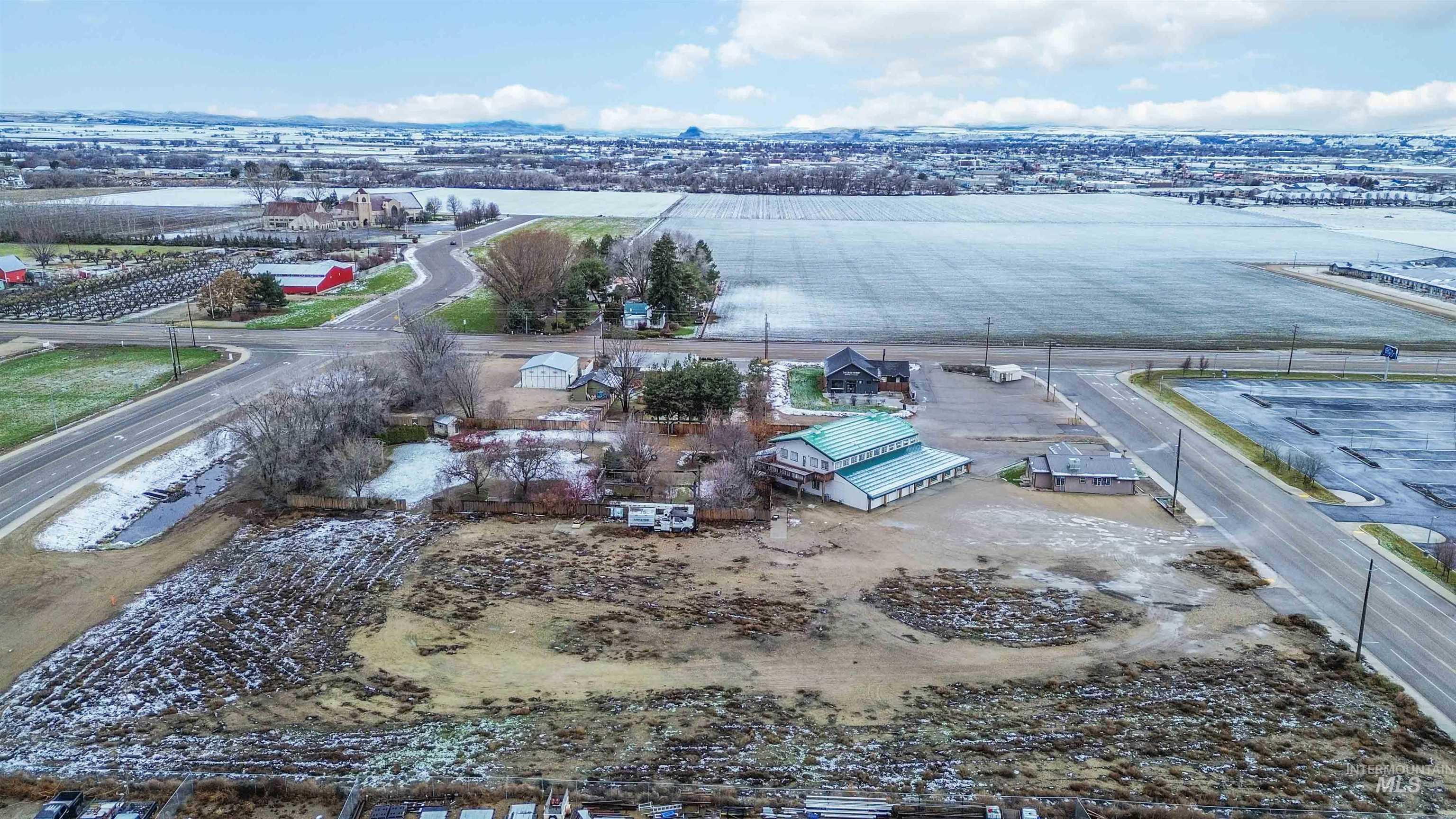 Bird's eye view of industrial structures