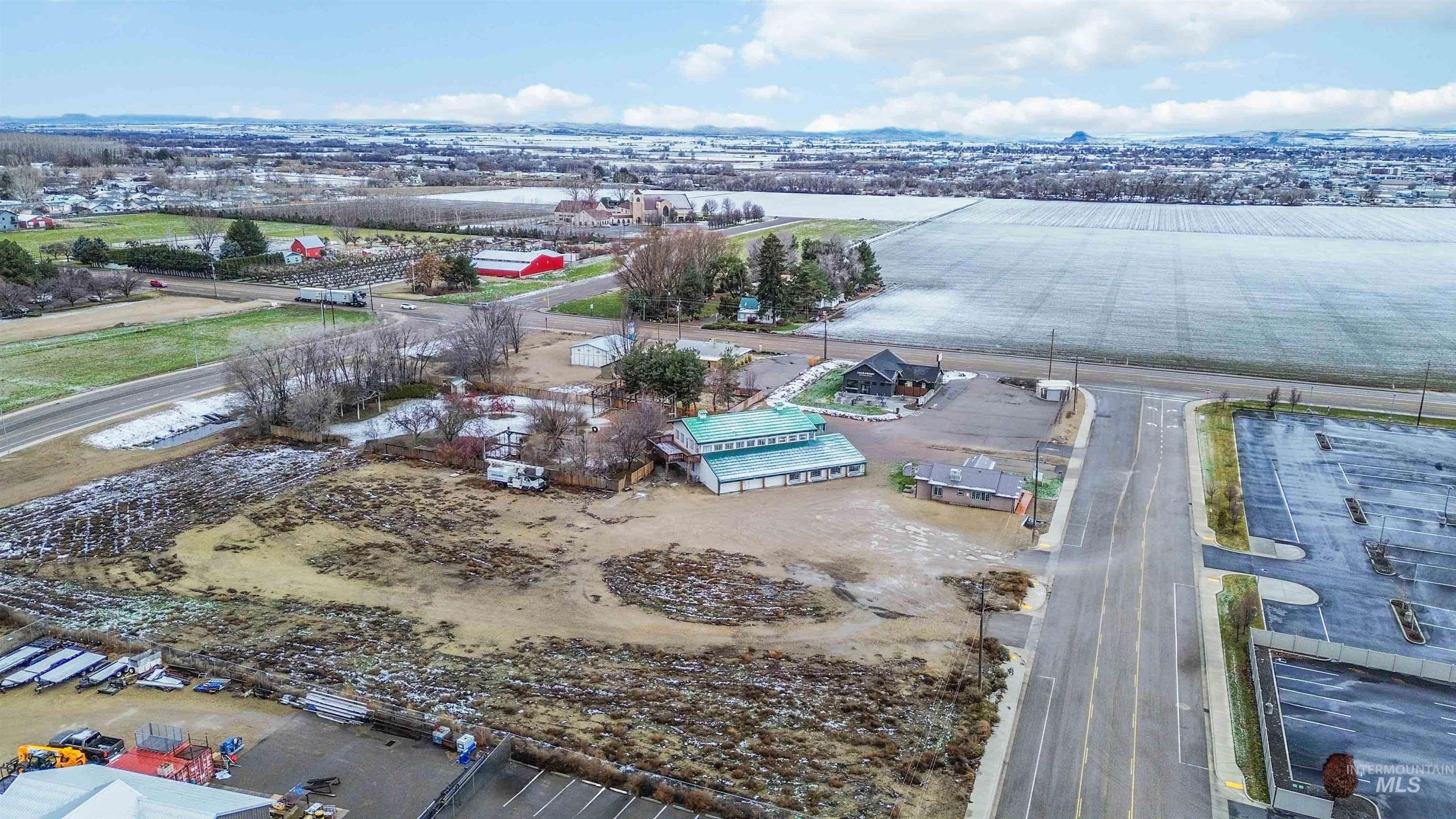 Drone / aerial view of an industrial area