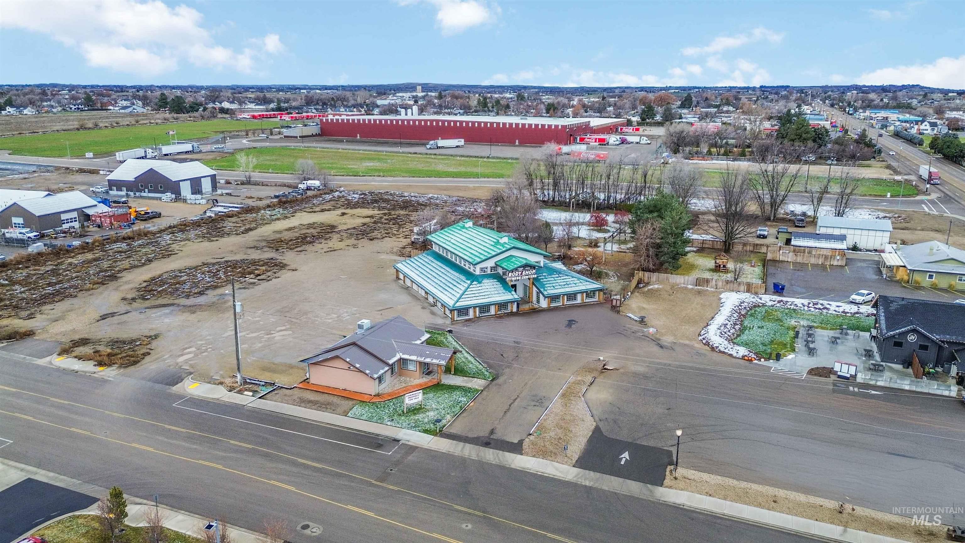 Bird's eye view of industrial structures