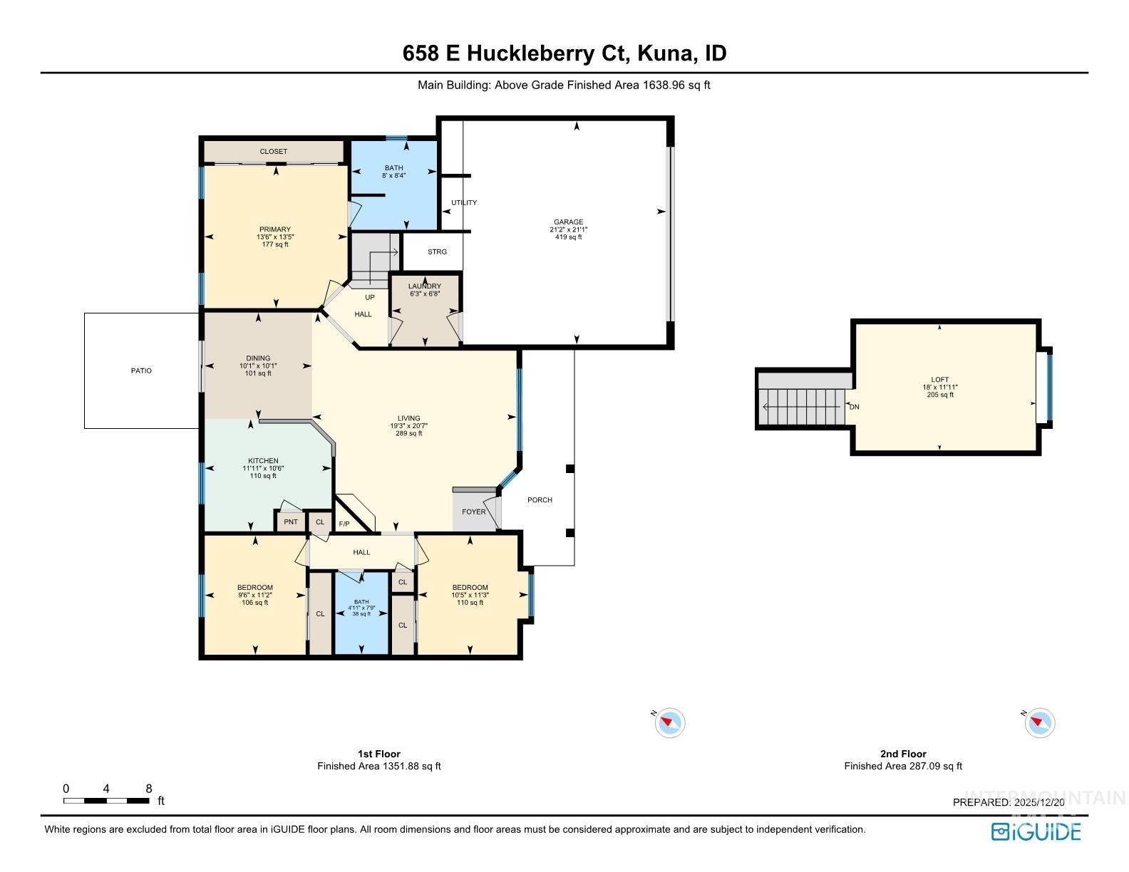 658 E Huckleberry Ct, Kuna, Idaho 83634, 3 Bedrooms, 2 Bathrooms, Residential For Sale, Price $390,000, 98970208