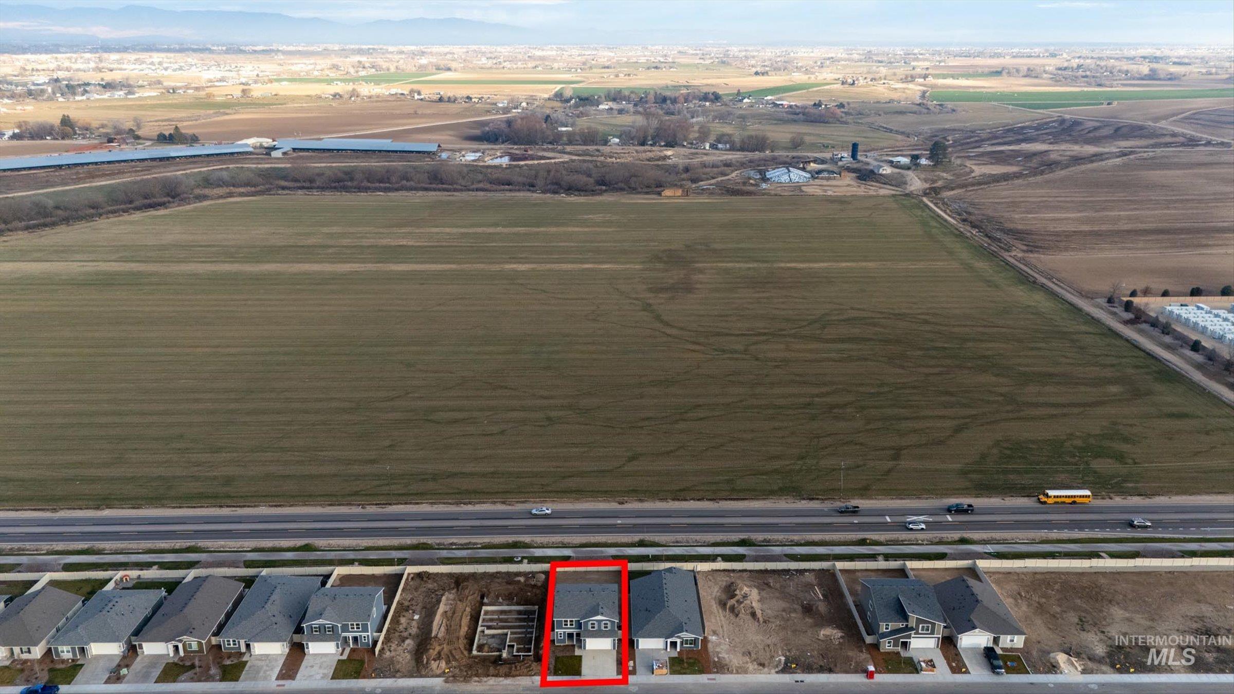 Aerial overview of property's location