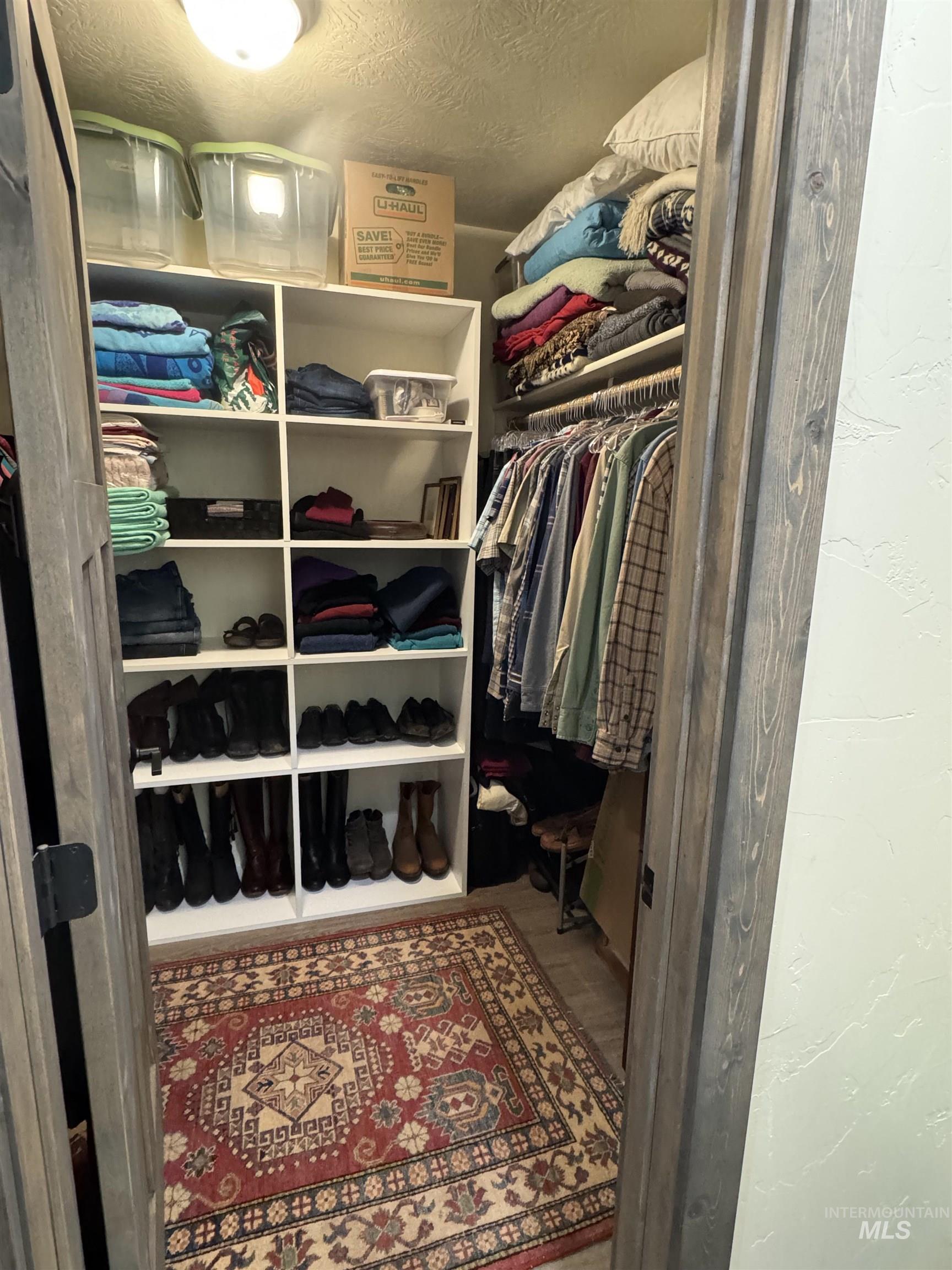 View of walk in closet