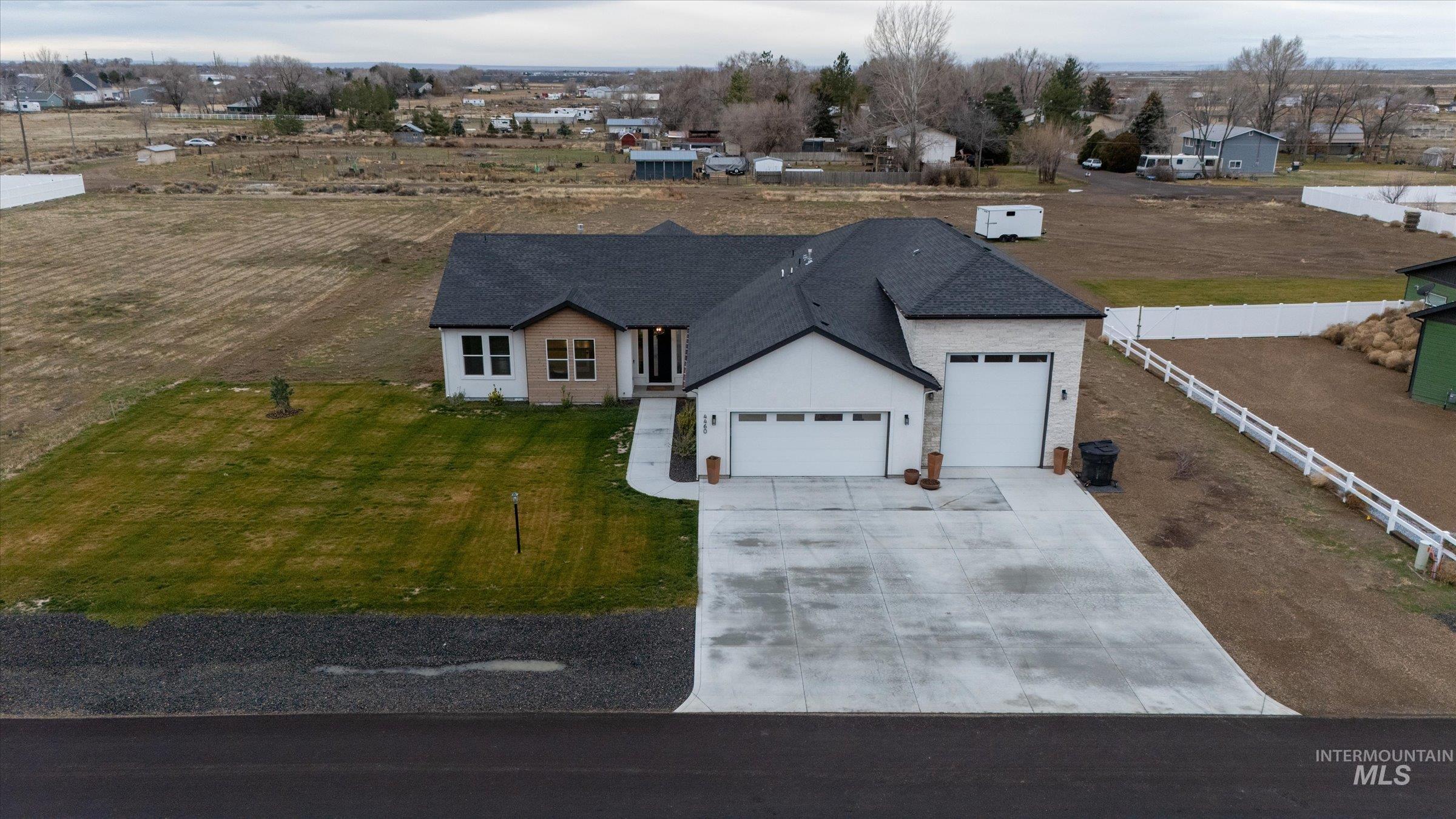 View from above of property