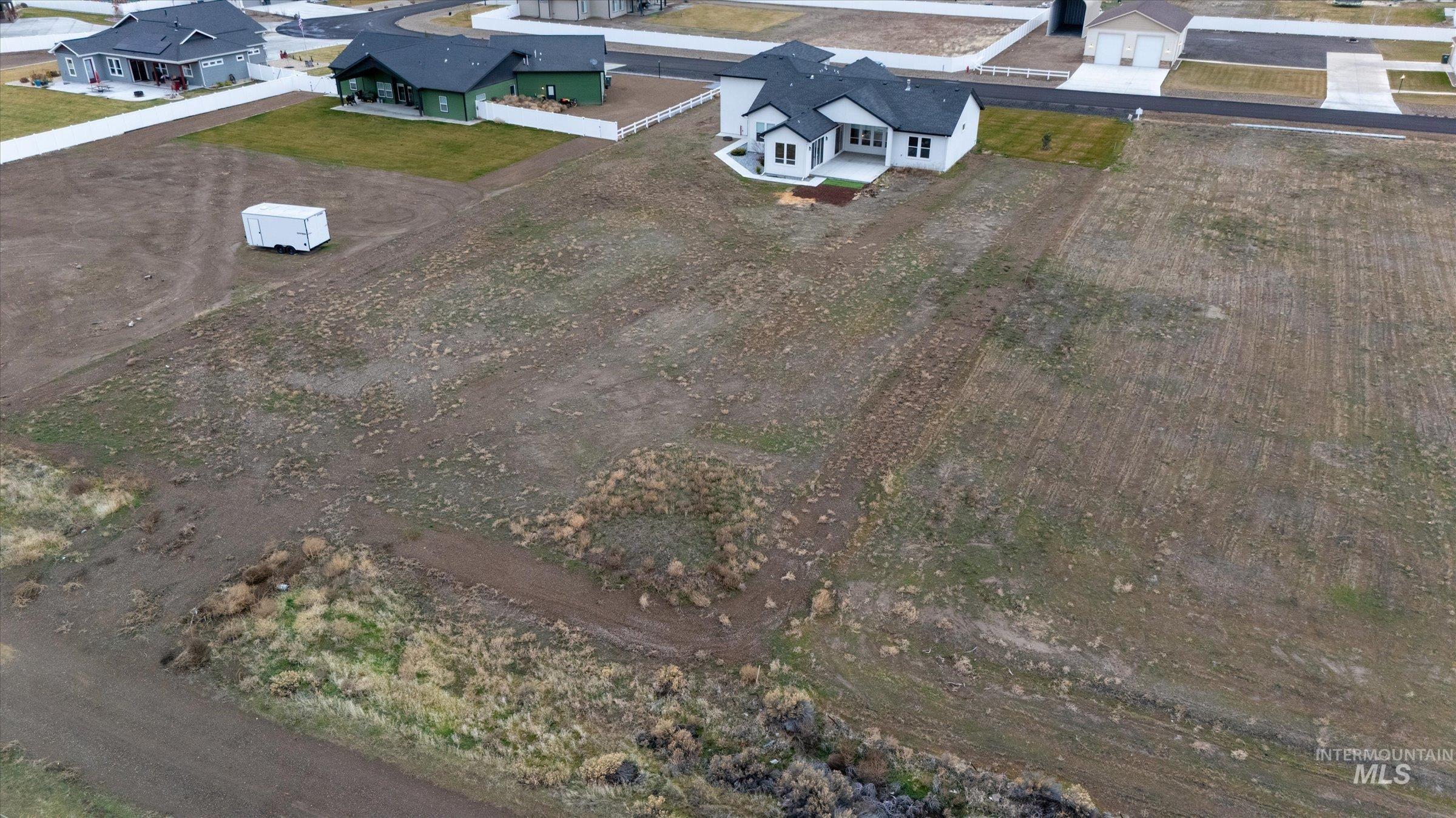 Aerial view of residential area