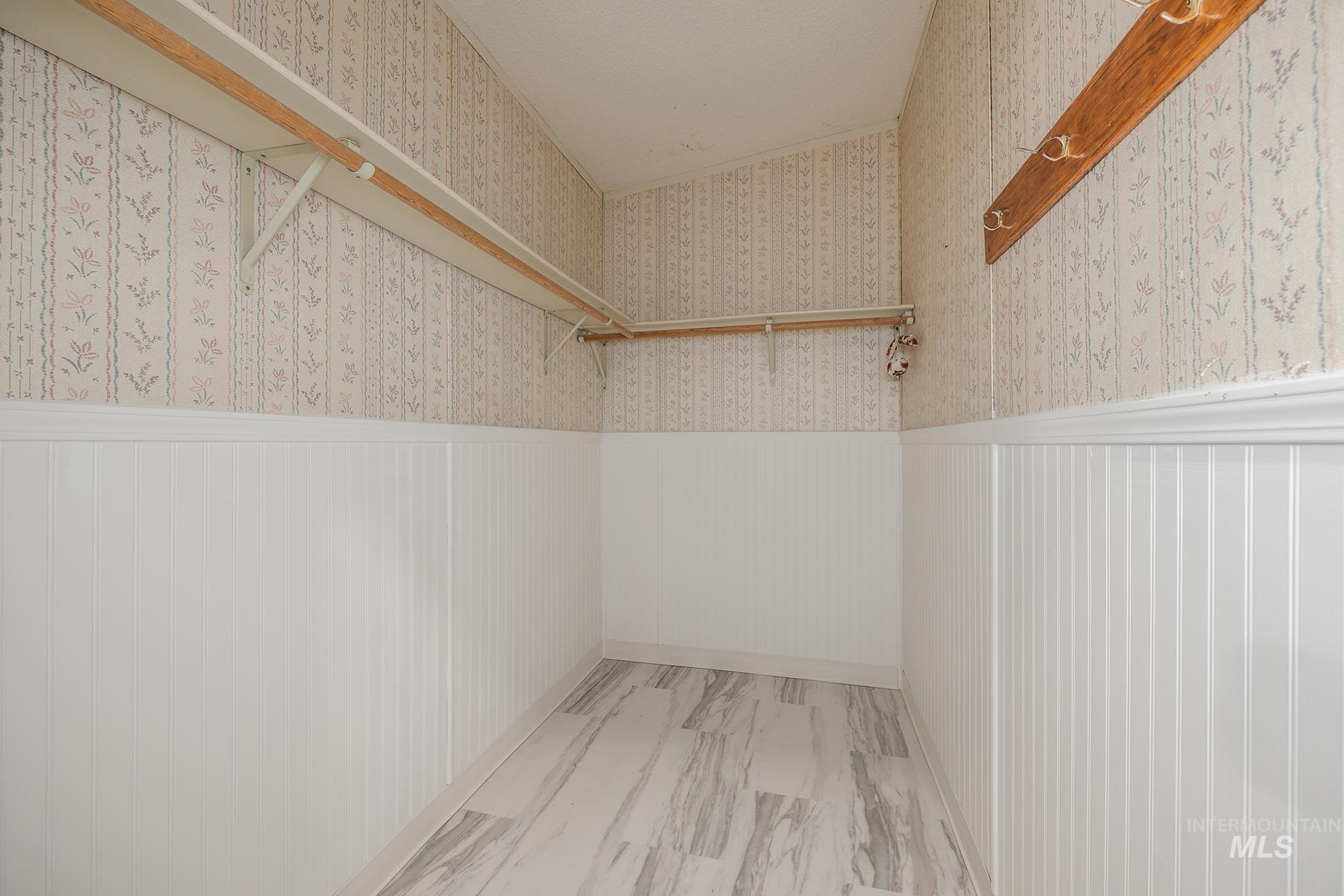 View of walk in closet