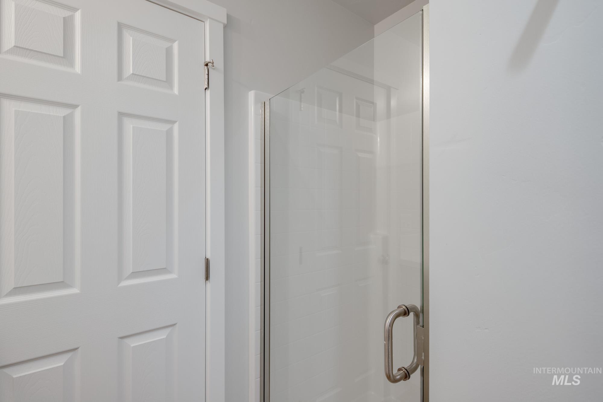Bathroom with a stall shower