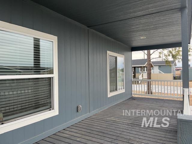 View of wooden terrace