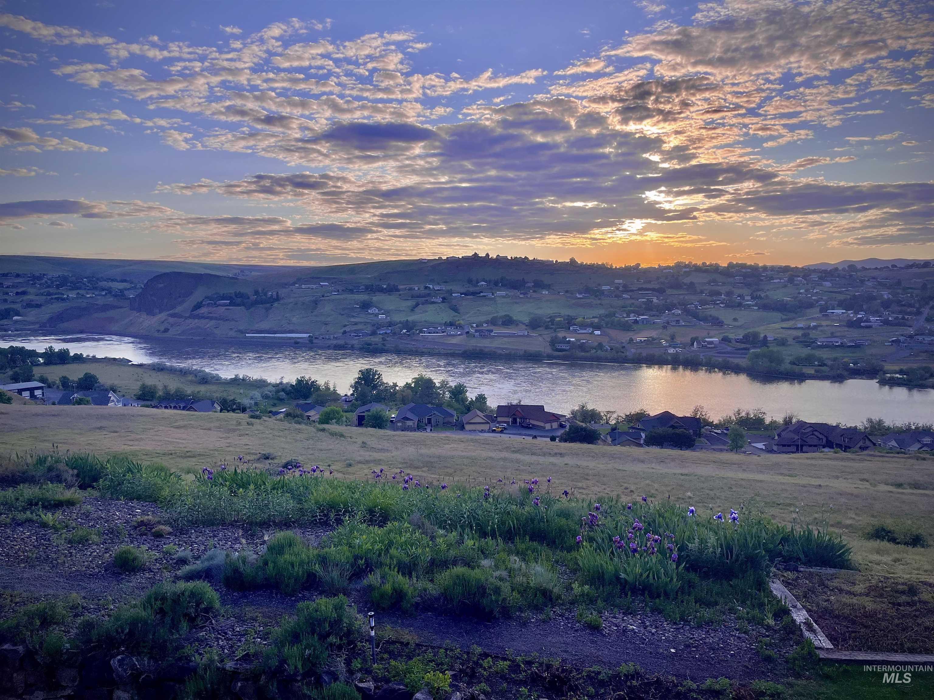 View of mountain background featuring a nearby body of water