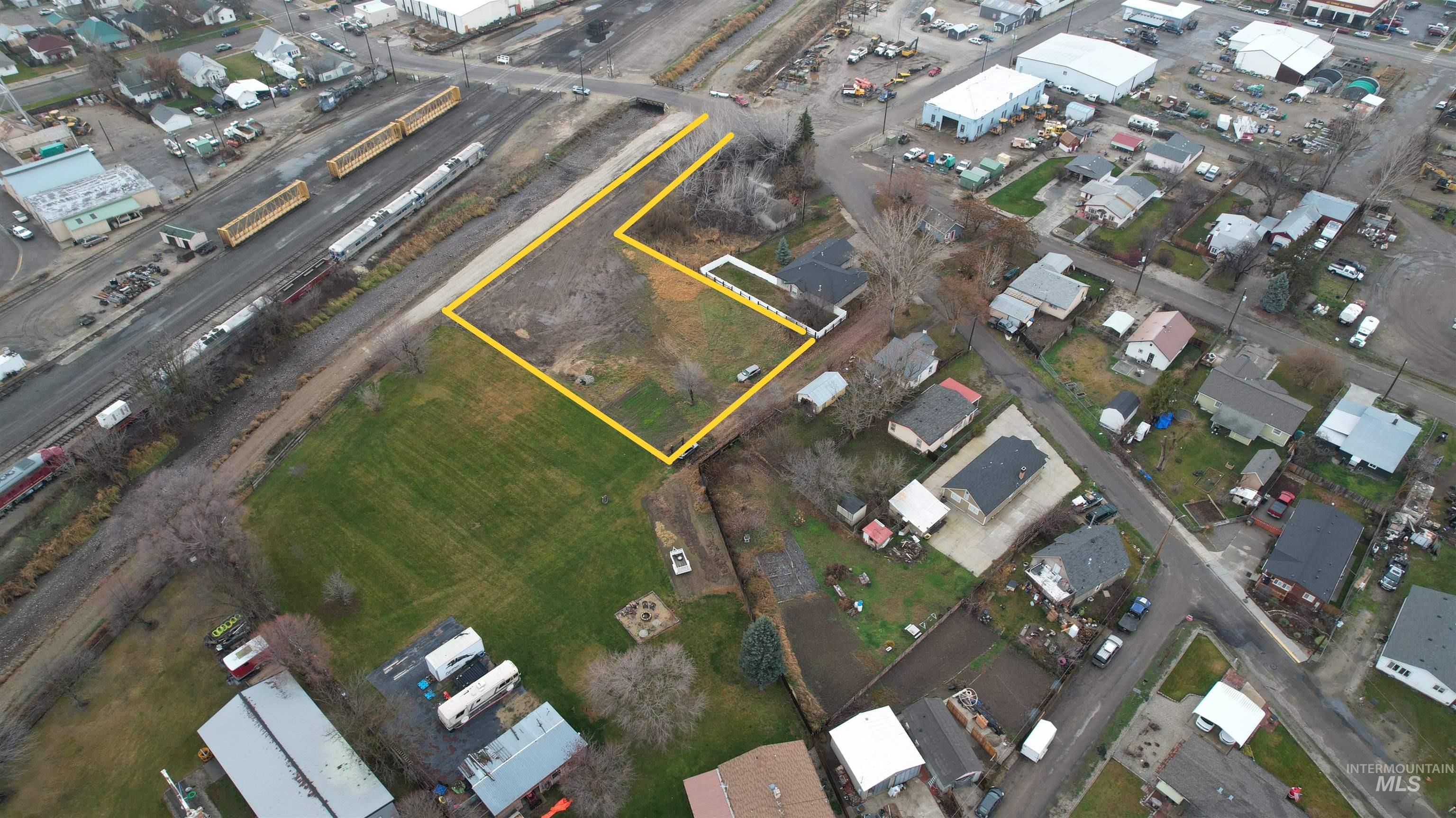 View of property location featuring property parcel outlined and industrial structures