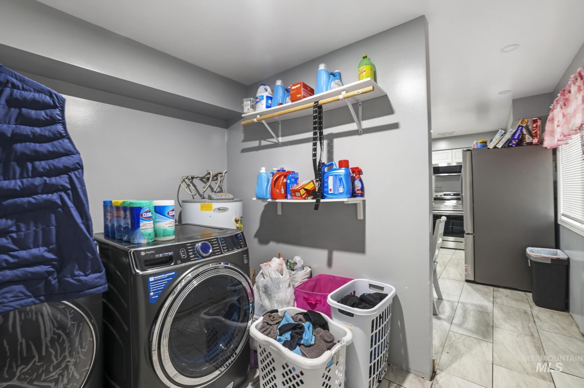 View of laundry area