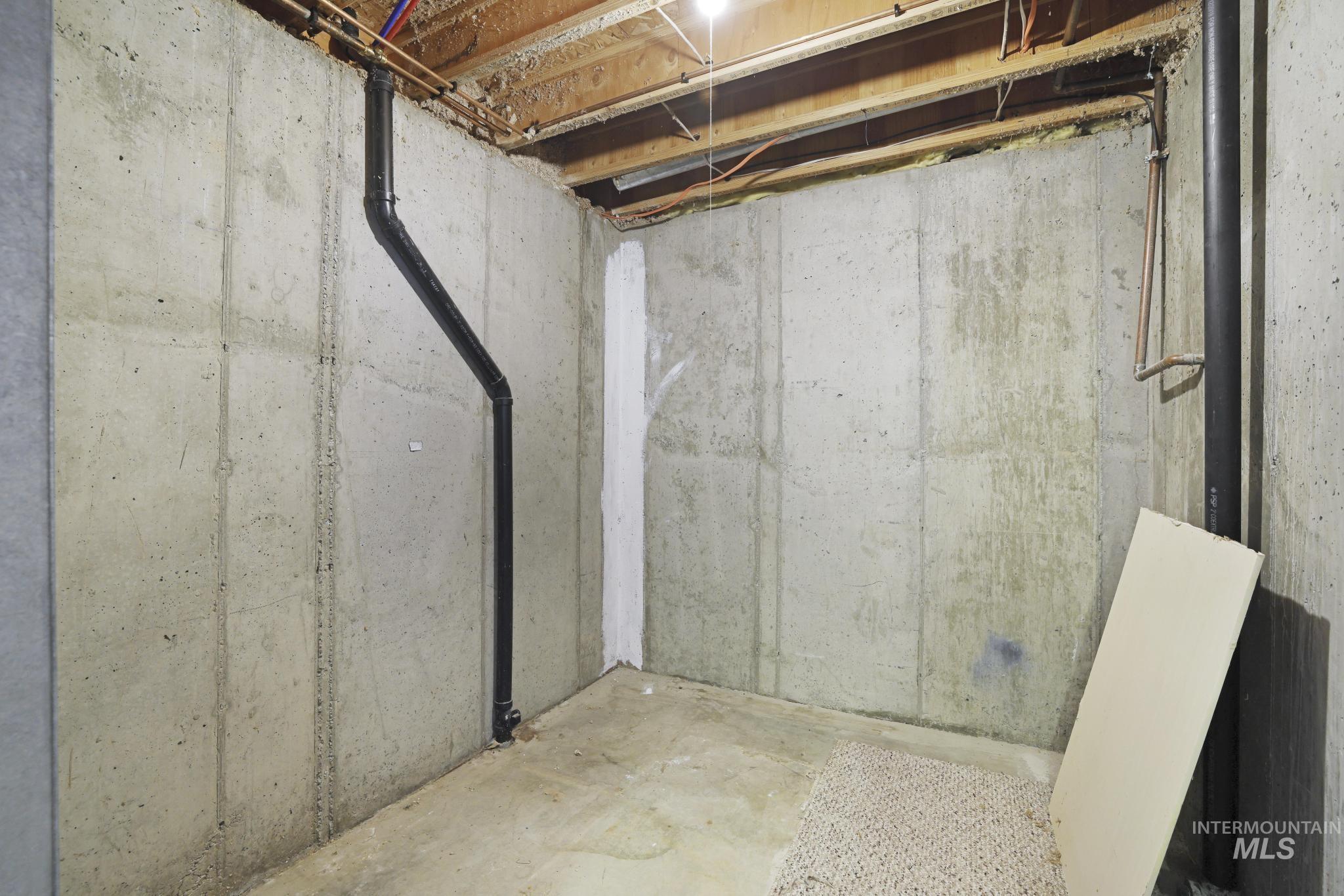 View of unfinished below grade area