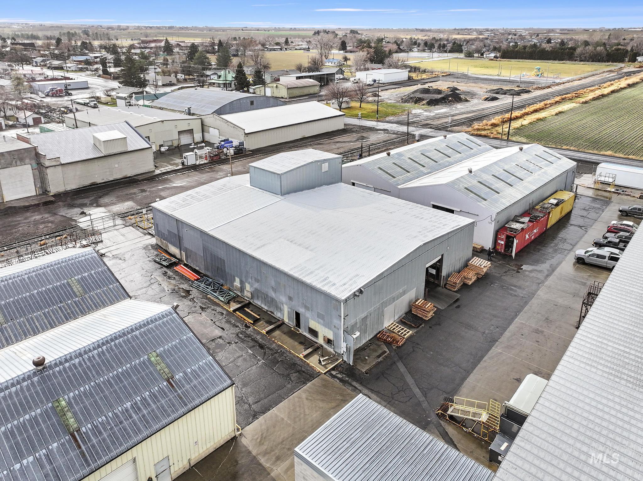 Drone / aerial view of an industrial area