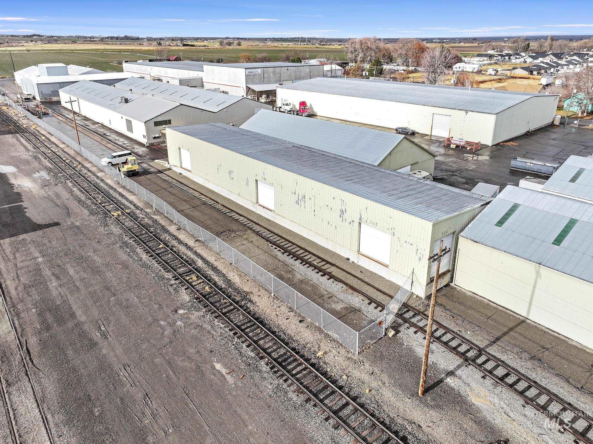 Drone / aerial view of an industrial area