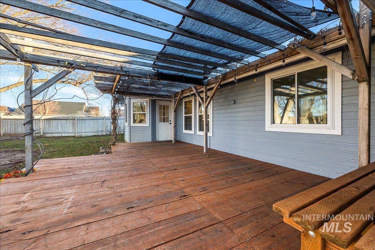 View of wooden terrace