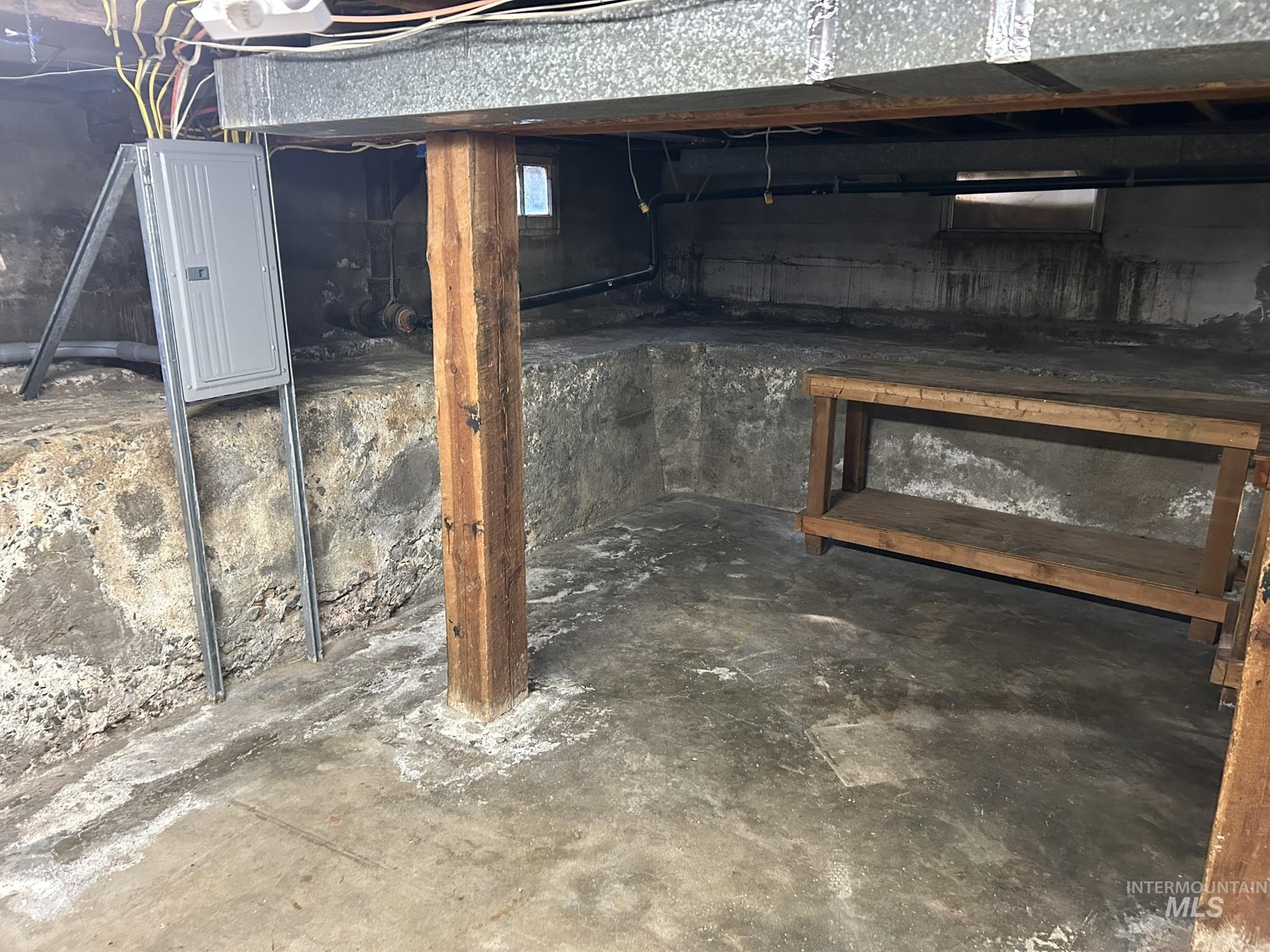 View of unfinished below grade area