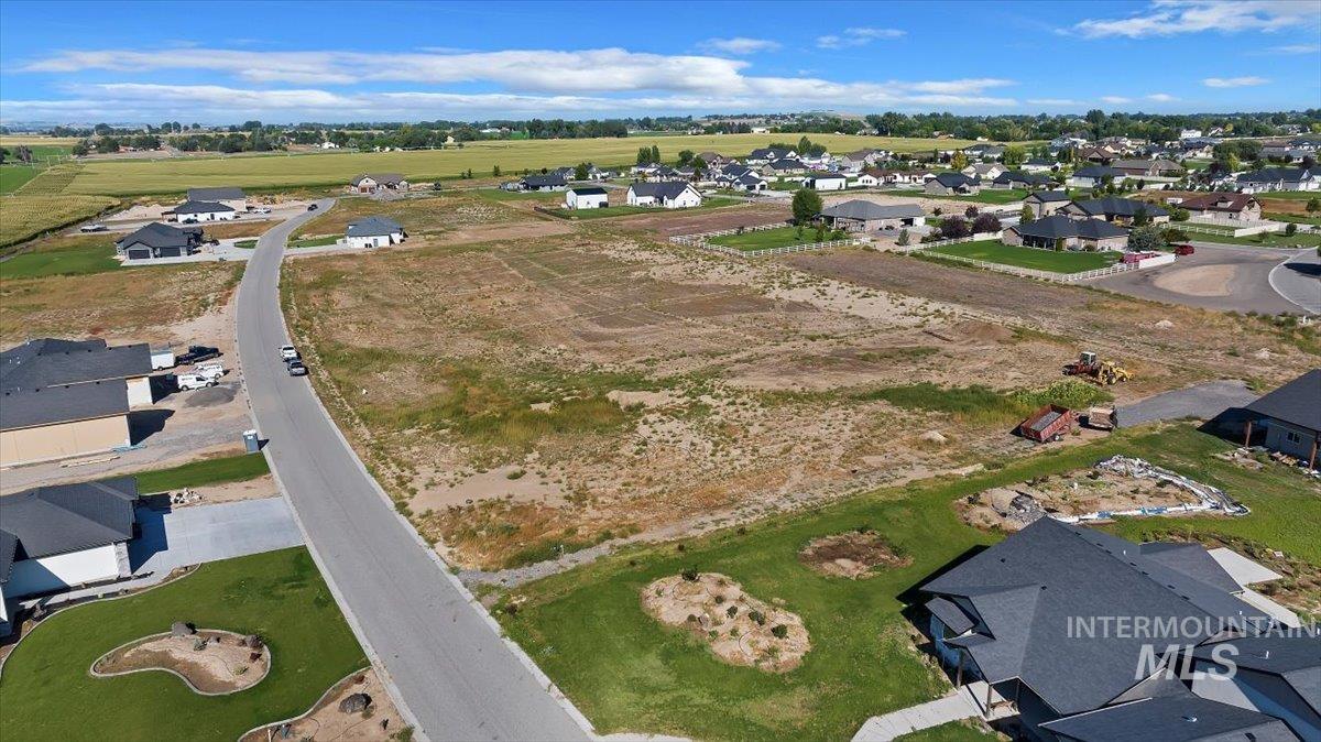 Aerial view of residential area
