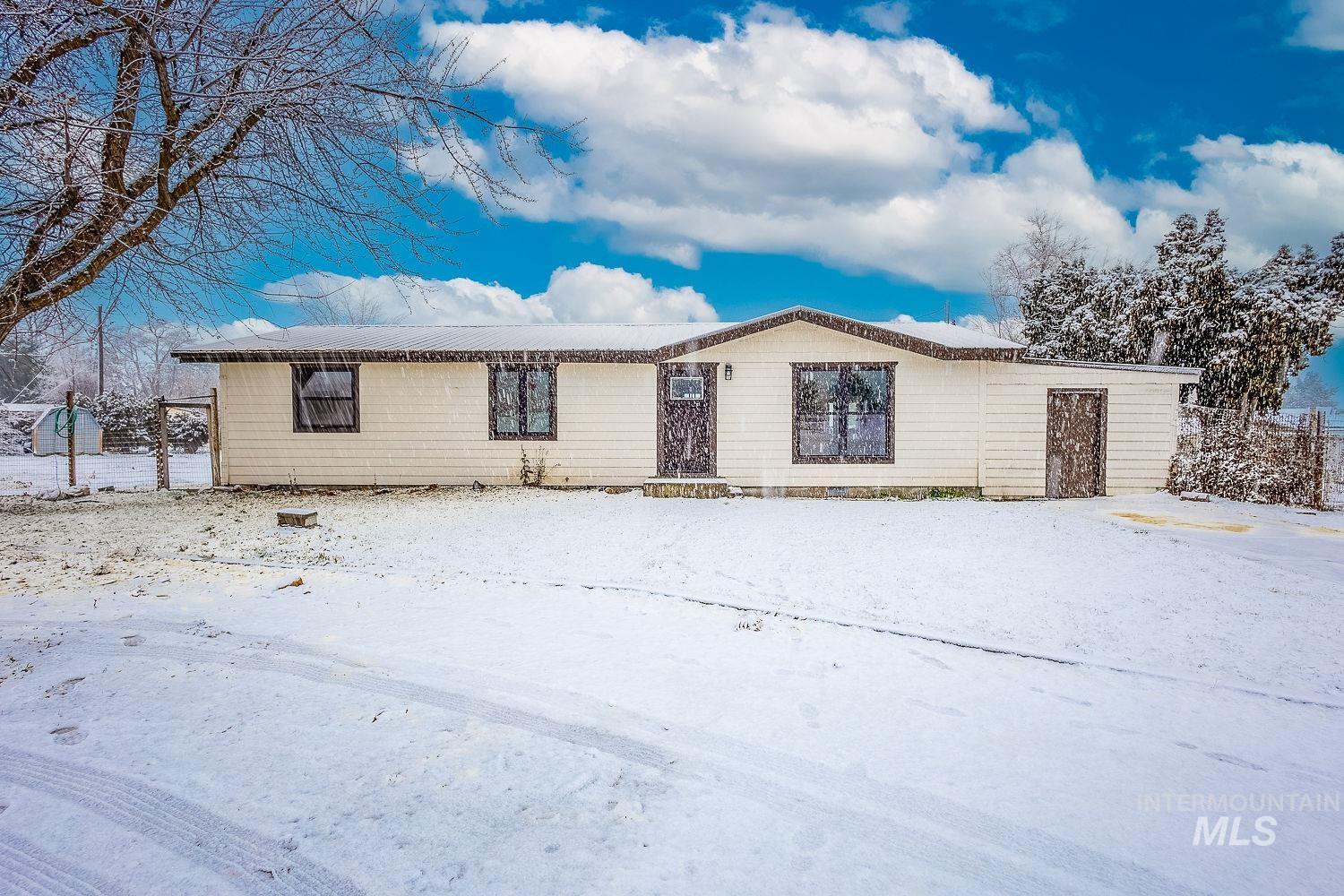 View of single story home