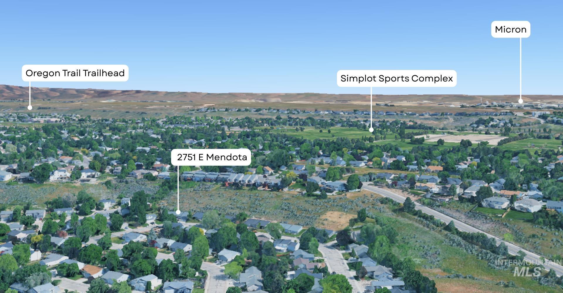 Aerial map of property and surrounding area