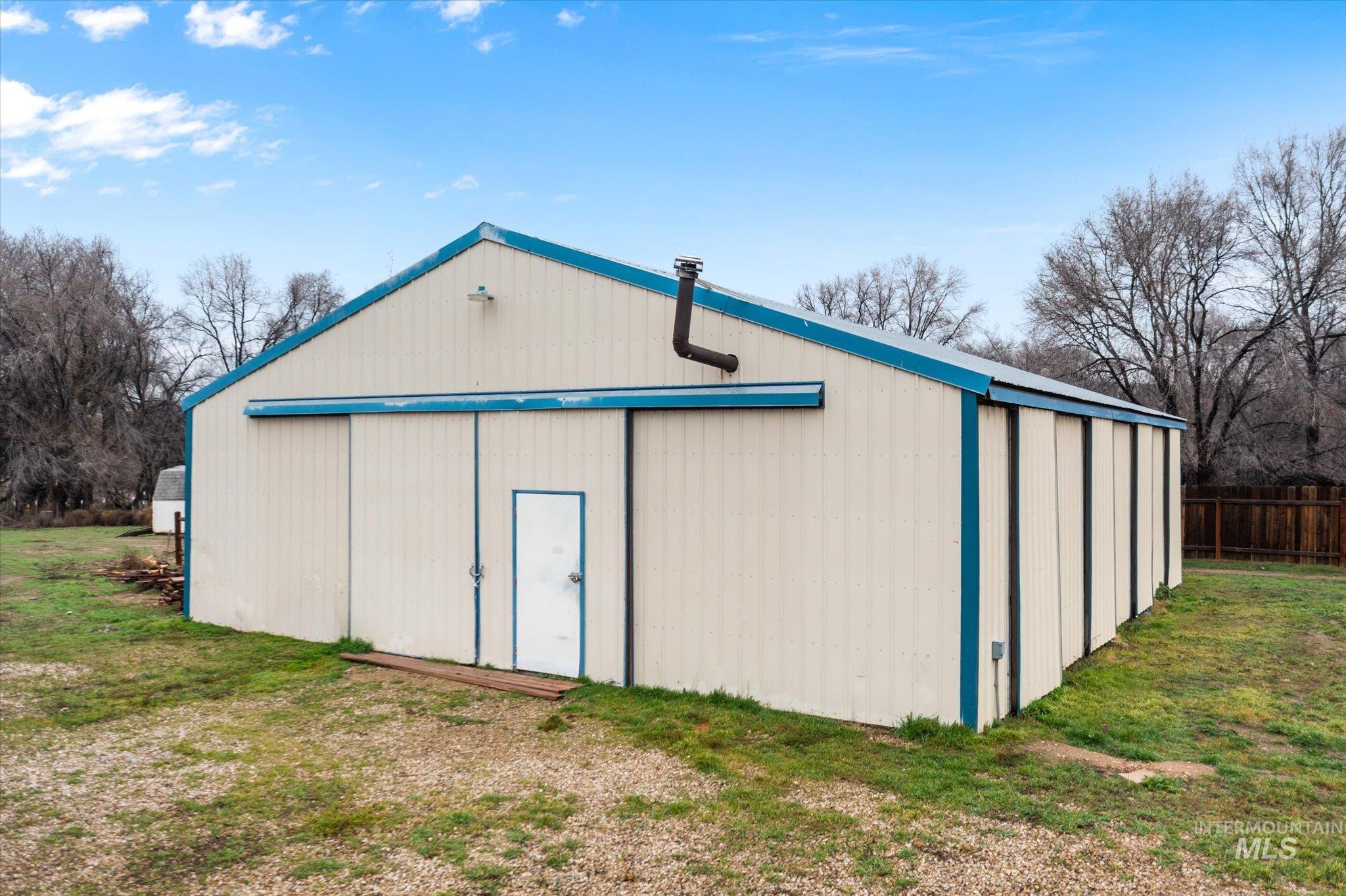 View of pole building