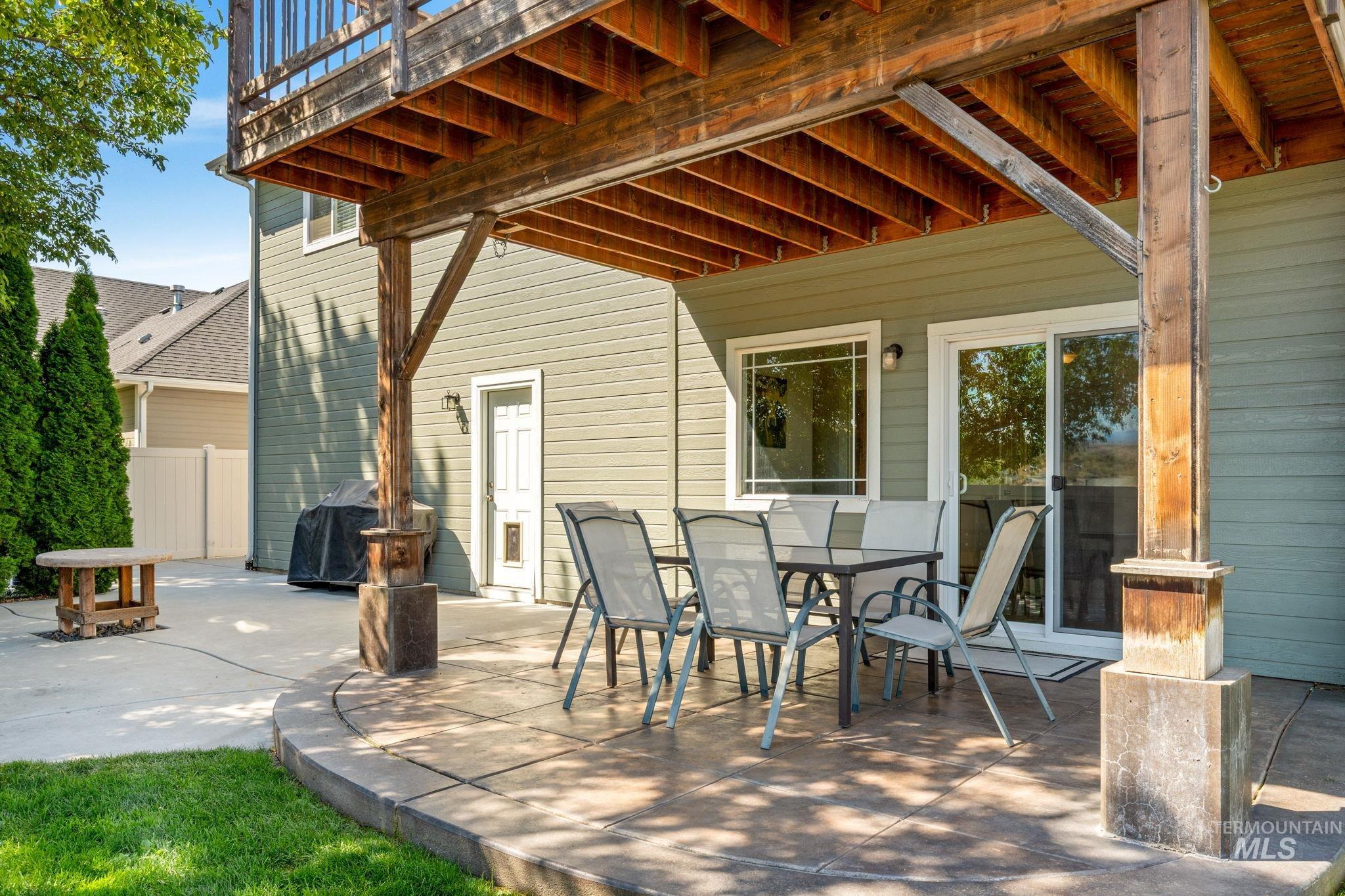 View of patio featuring outdoor dining space