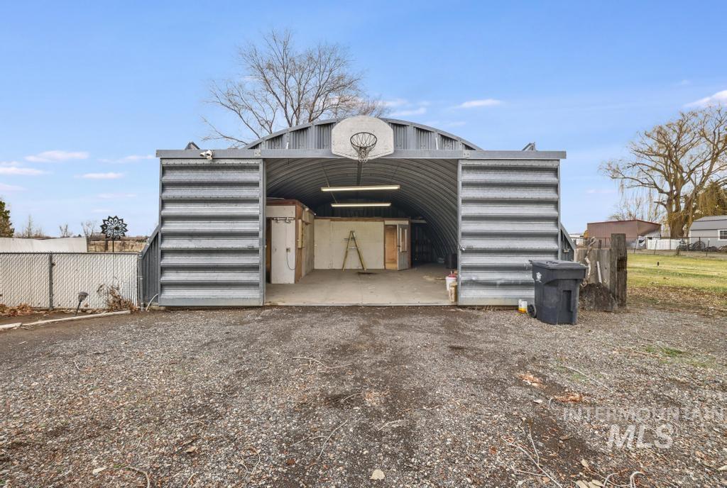 View of pole building