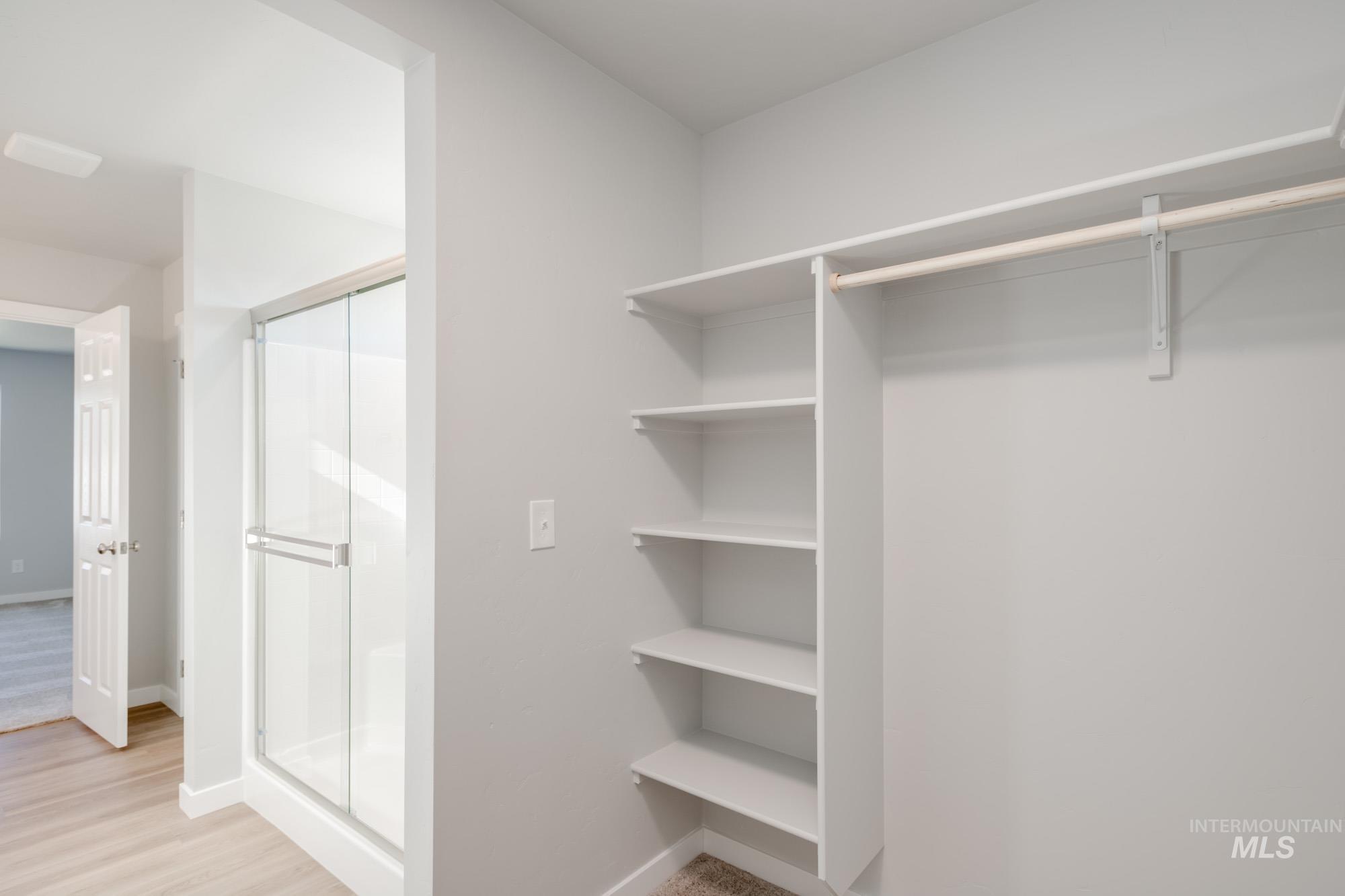 Spacious closet featuring light wood finished floors