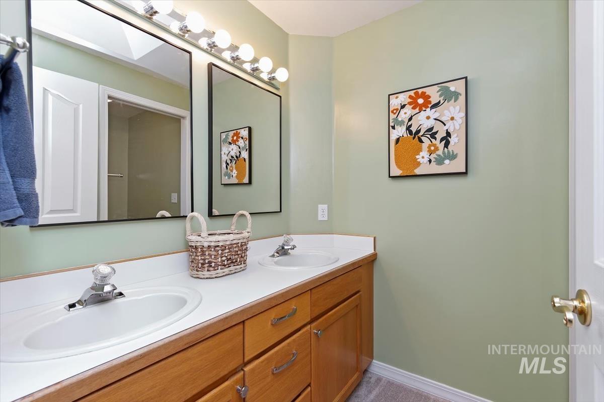 Bathroom with double vanity