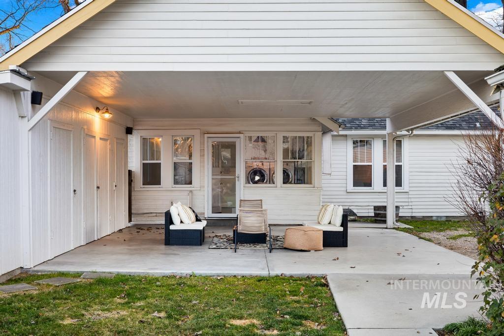 View of patio featuring an outdoor living space