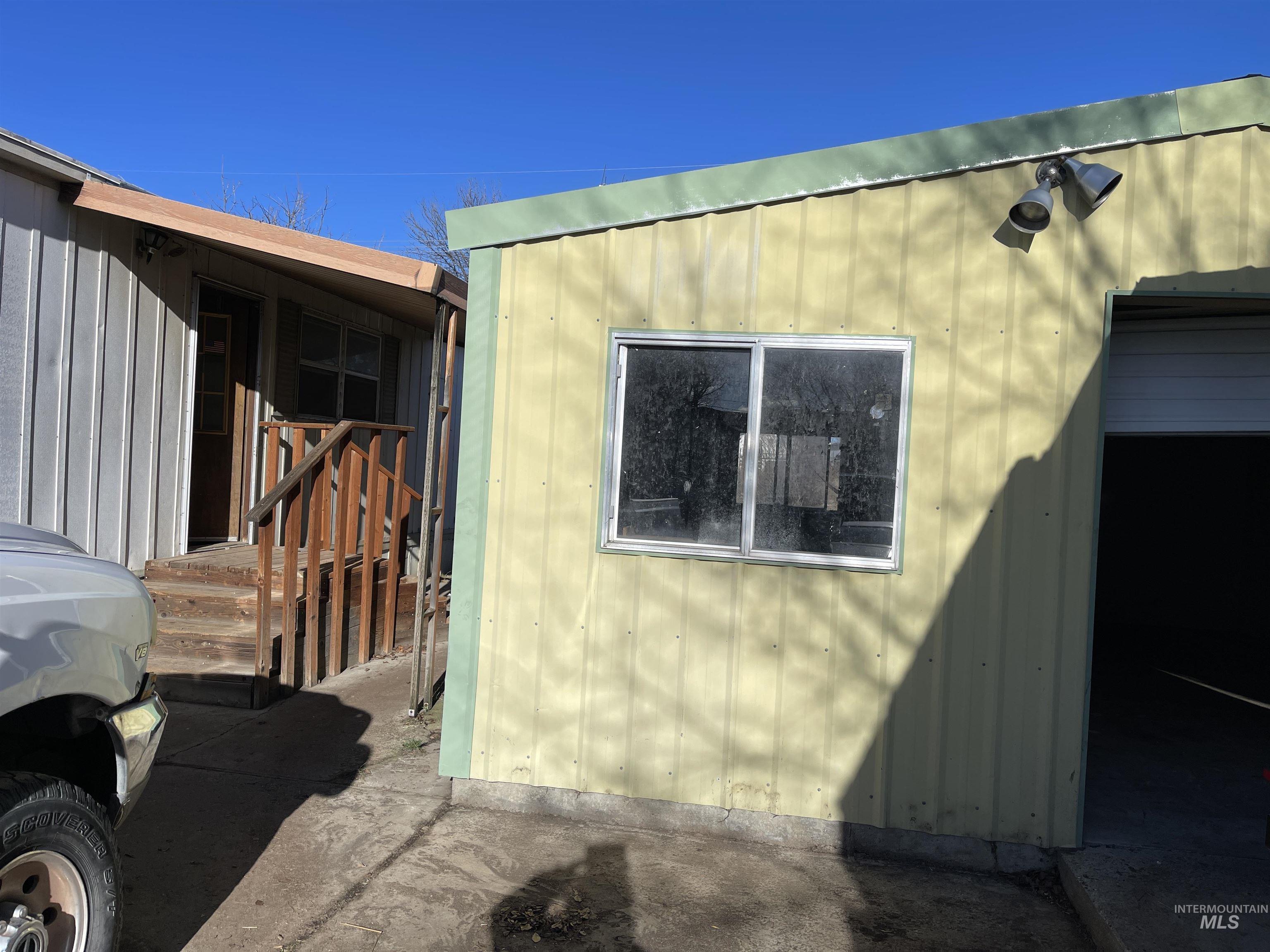View of side of property with board and batten siding