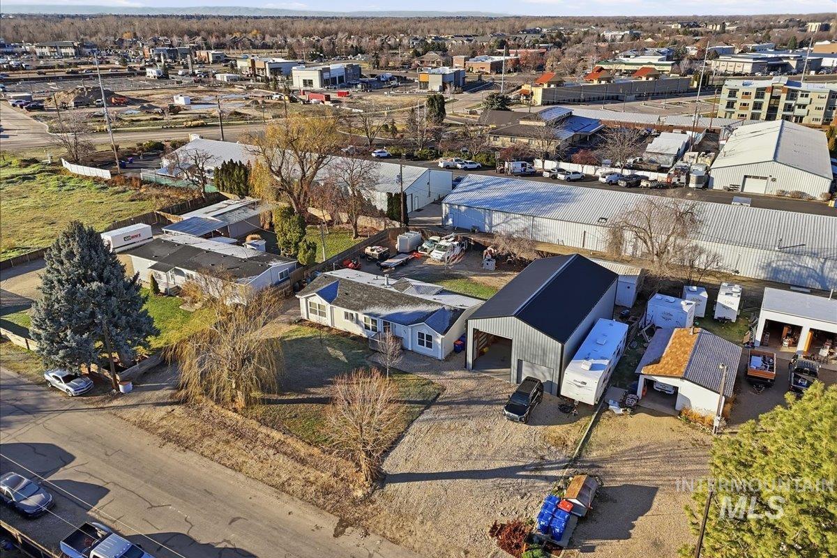 Aerial view of residential area