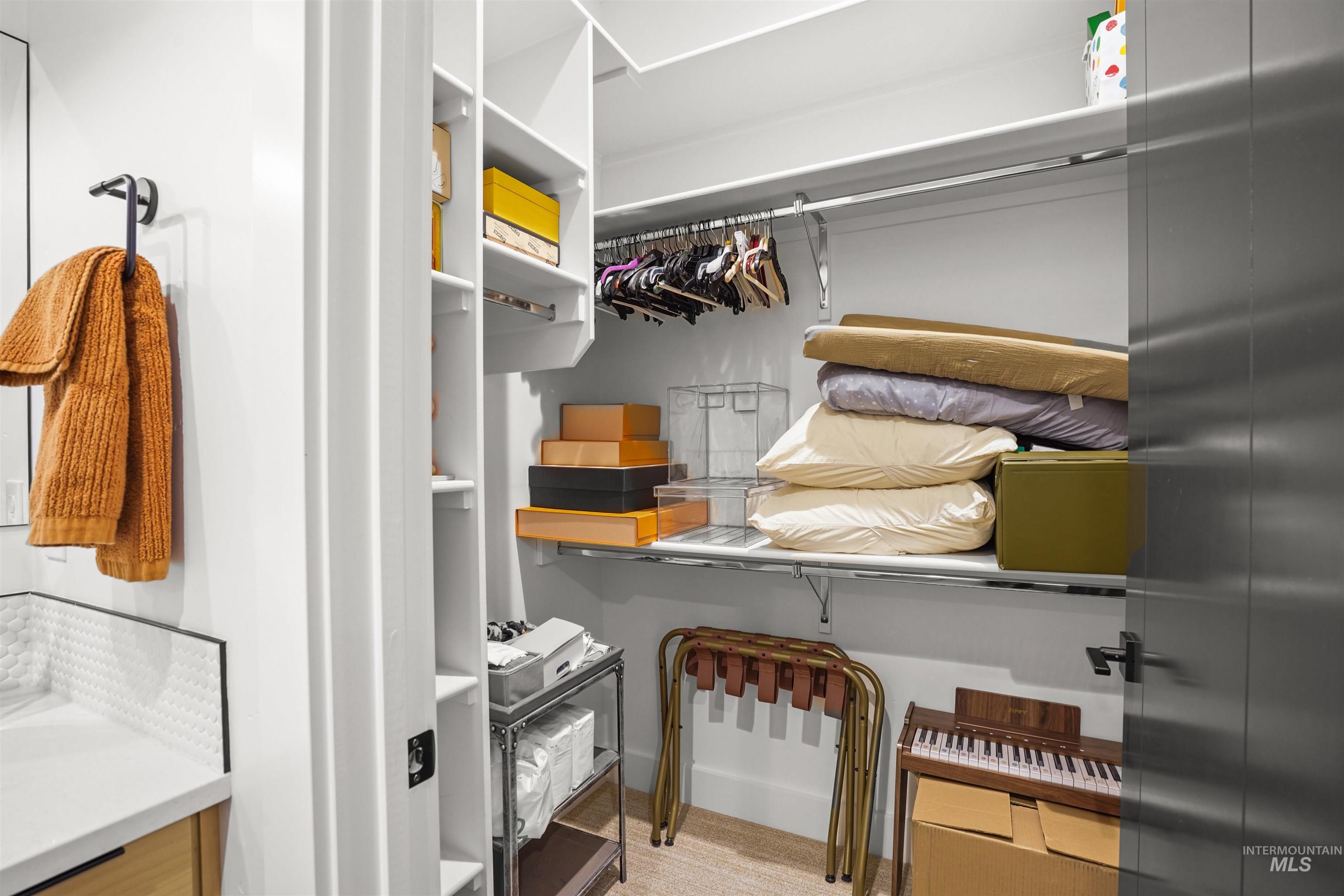 View of walk in closet