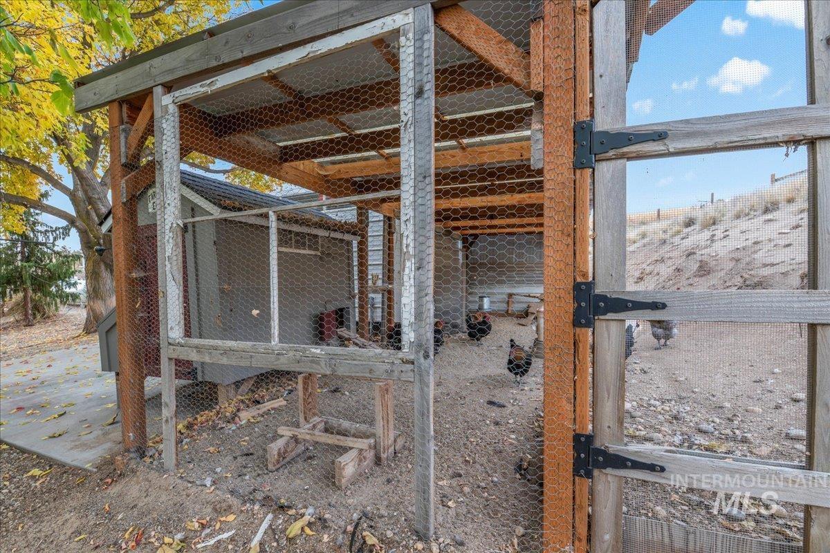 View of poultry coop