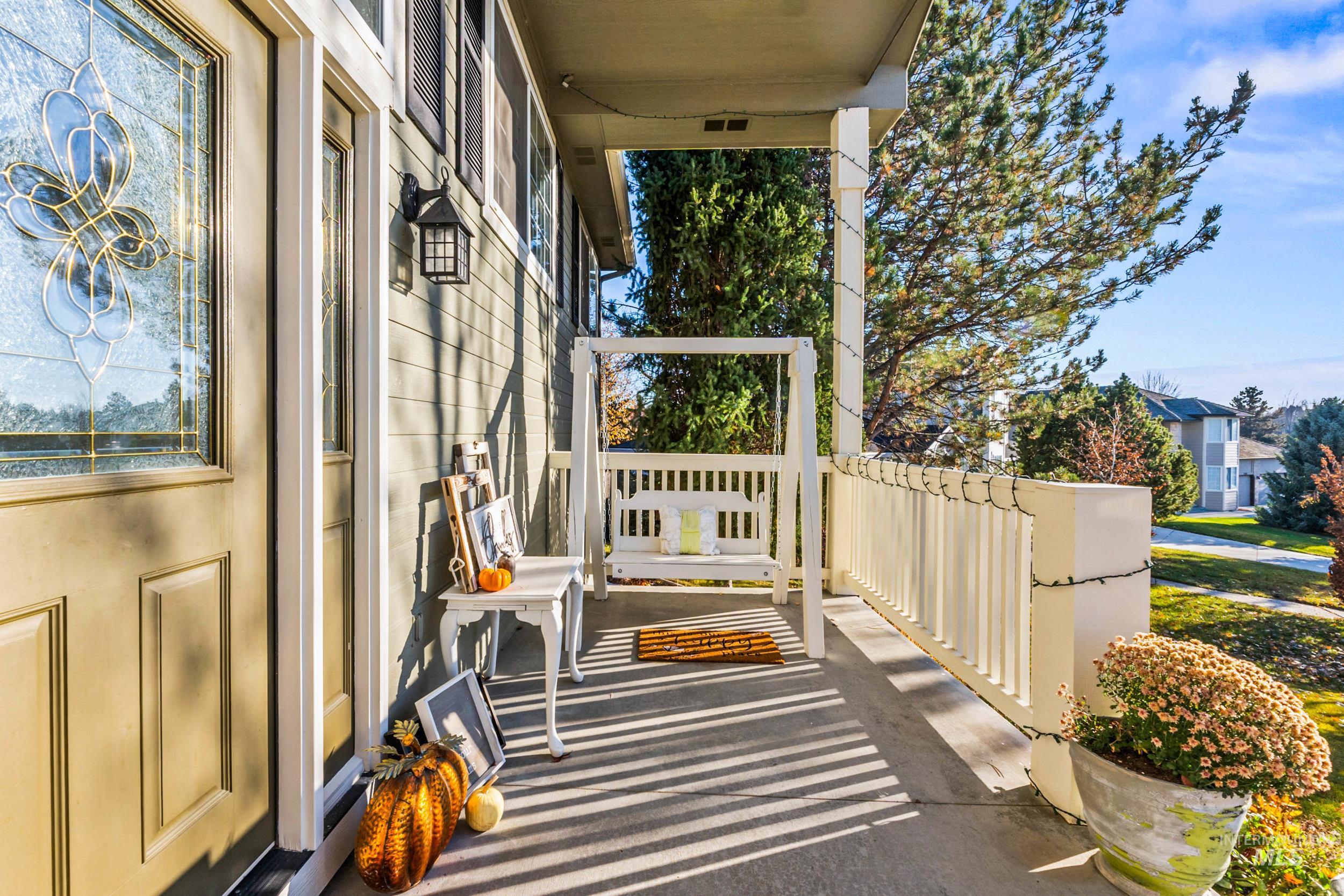 View of covered porch