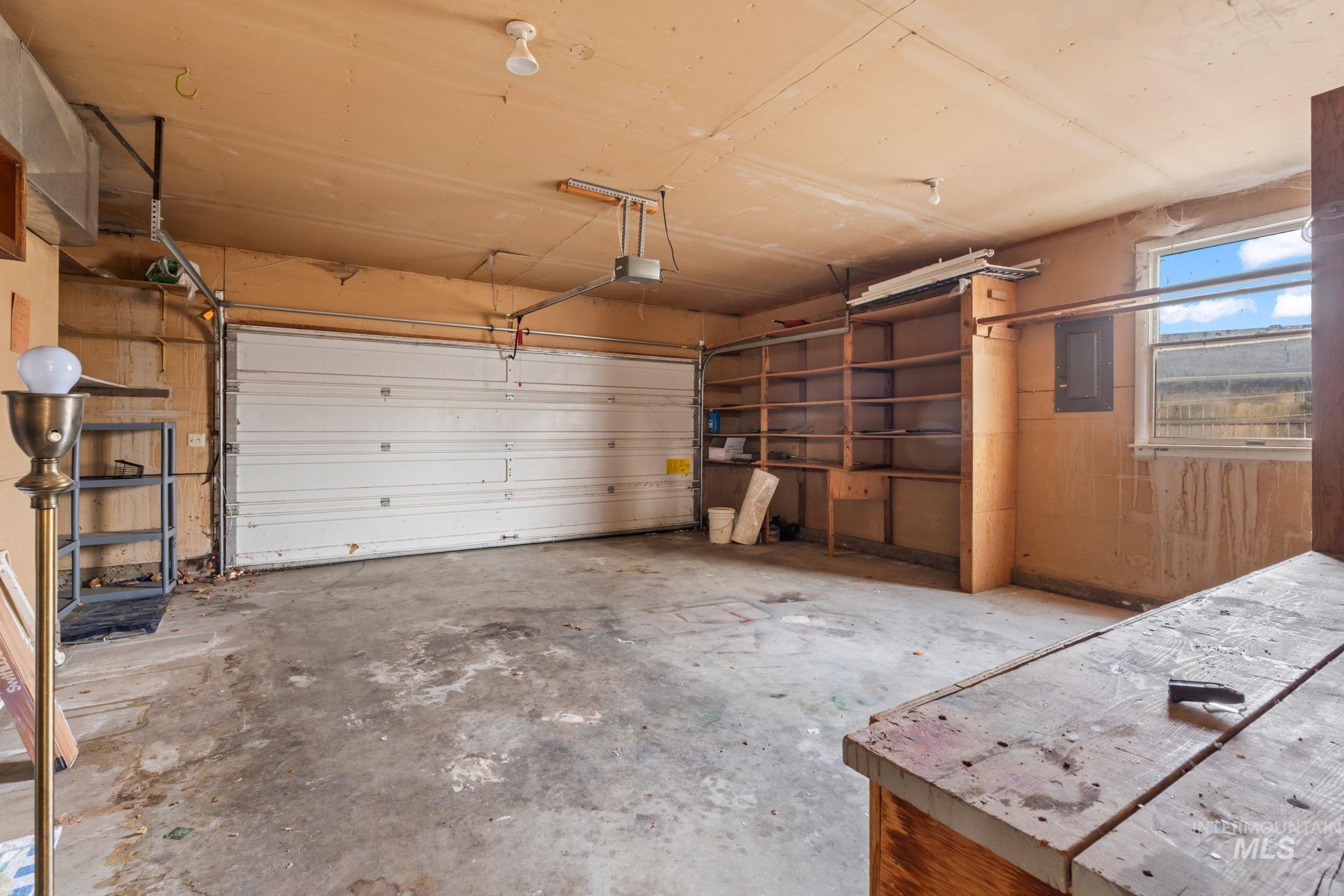 Garage with electric panel