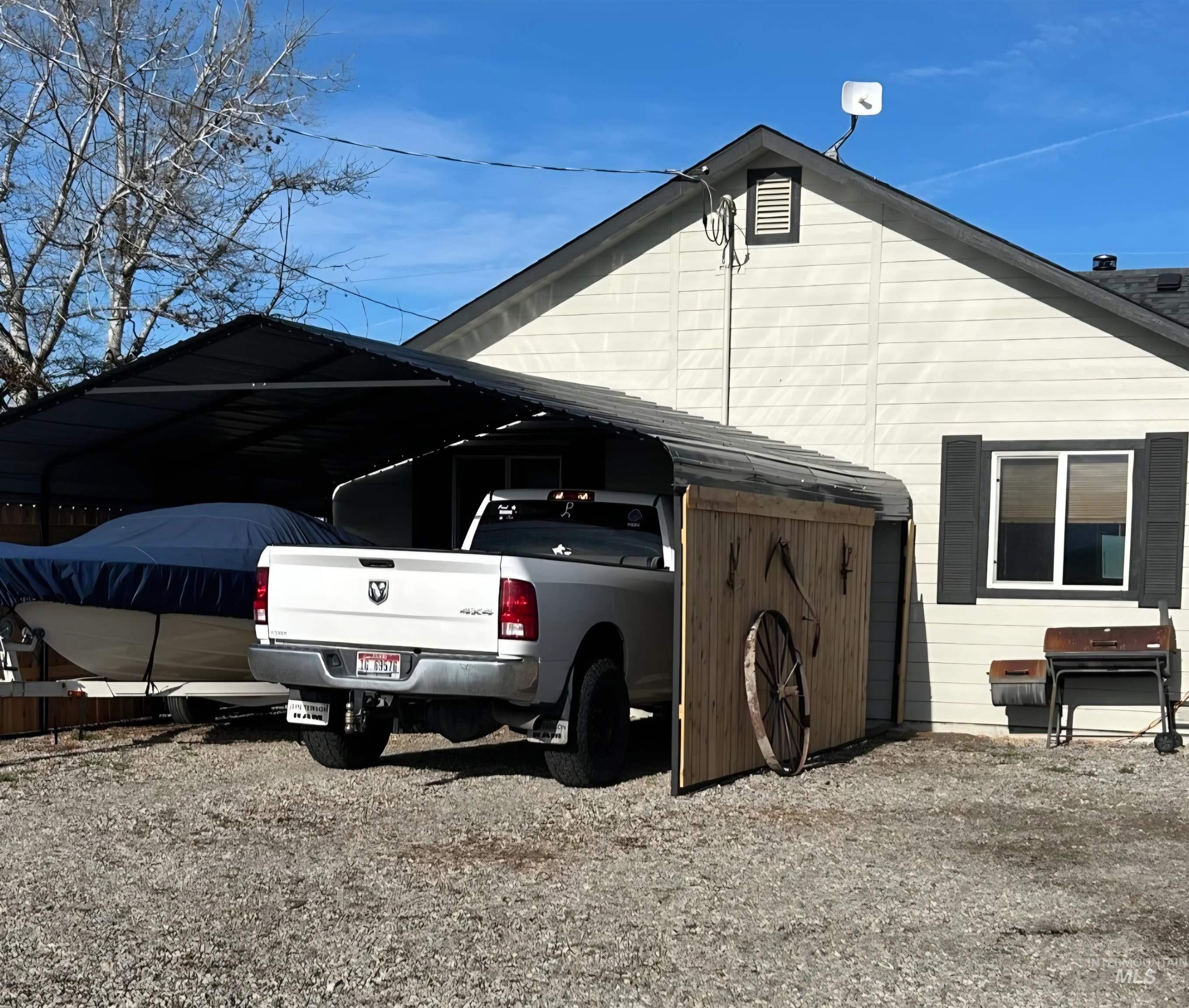 View of exterior with carport