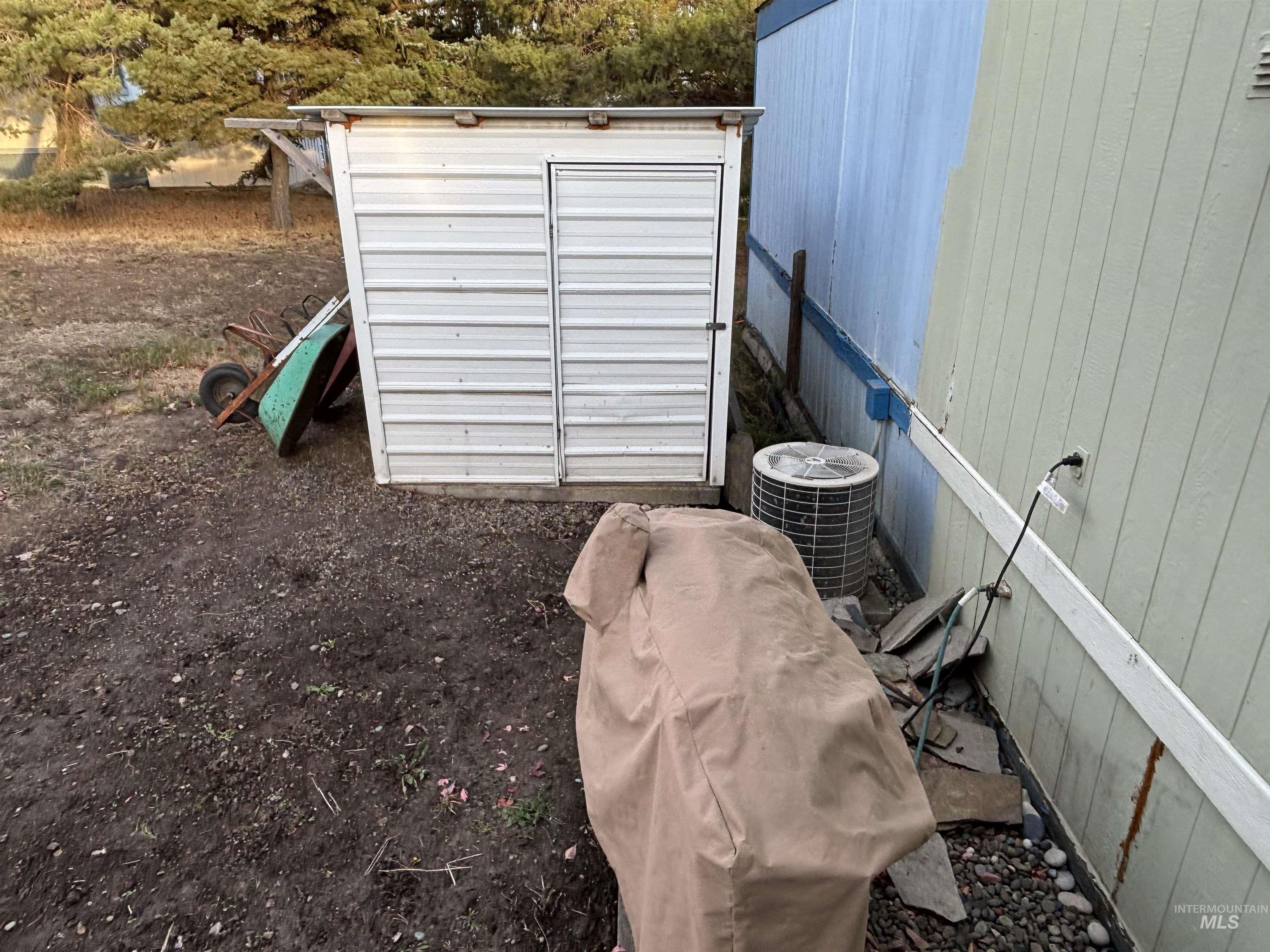 Exterior view of a central AC unit