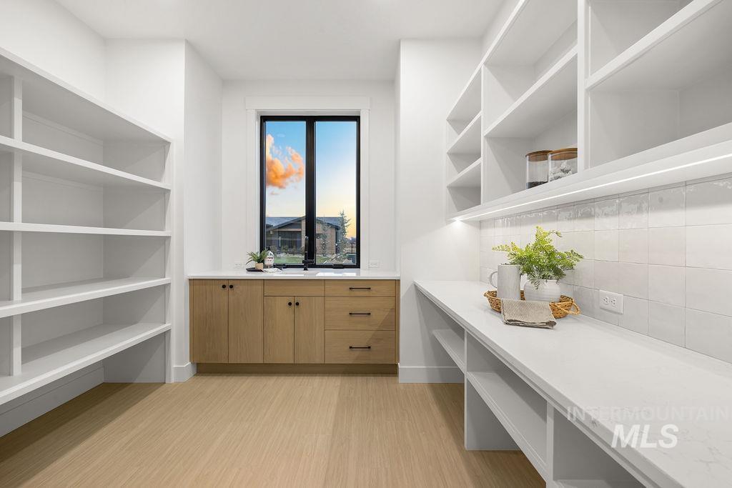 Storage area with a sink