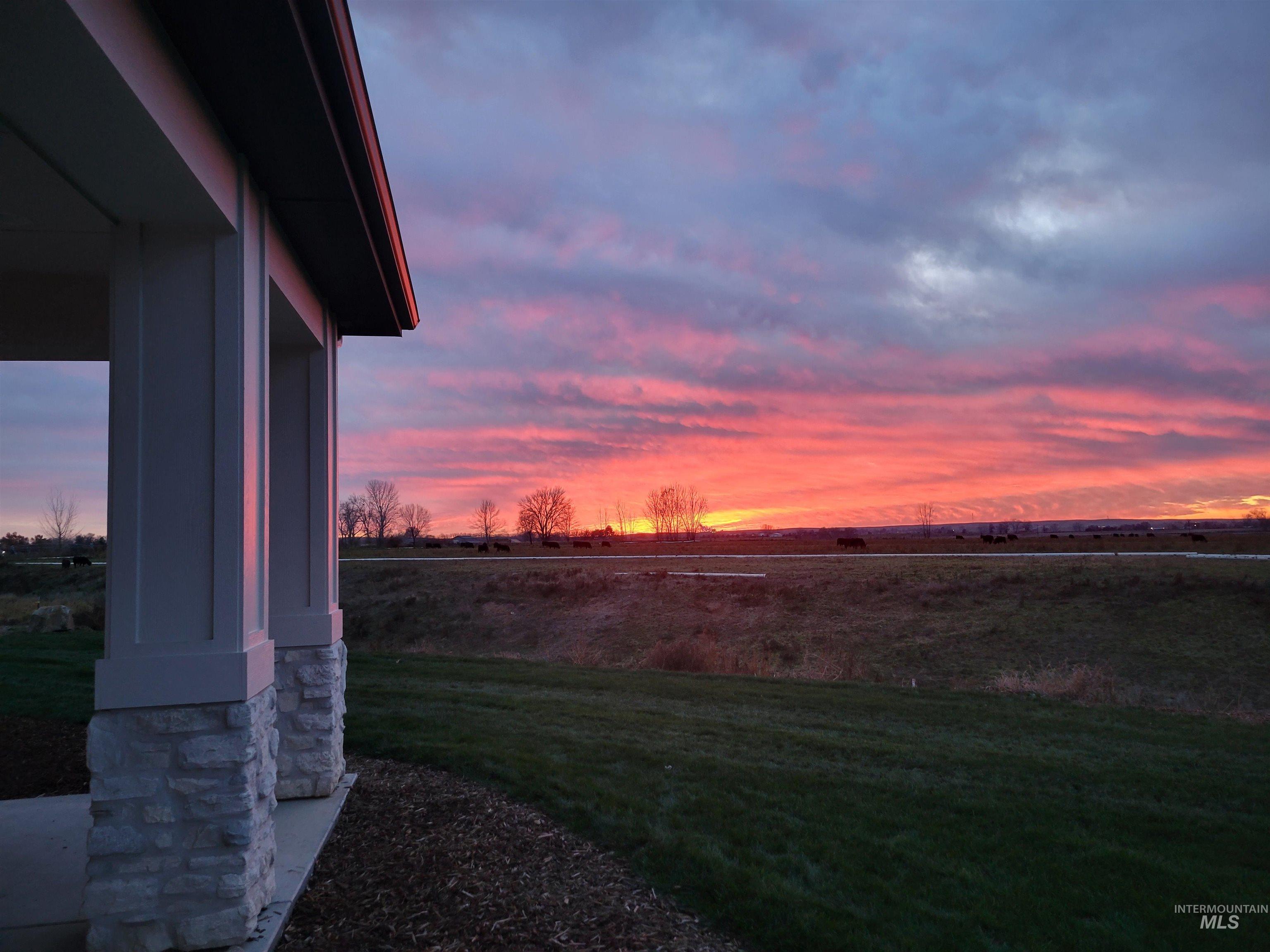 Yard at dusk featuring a yard